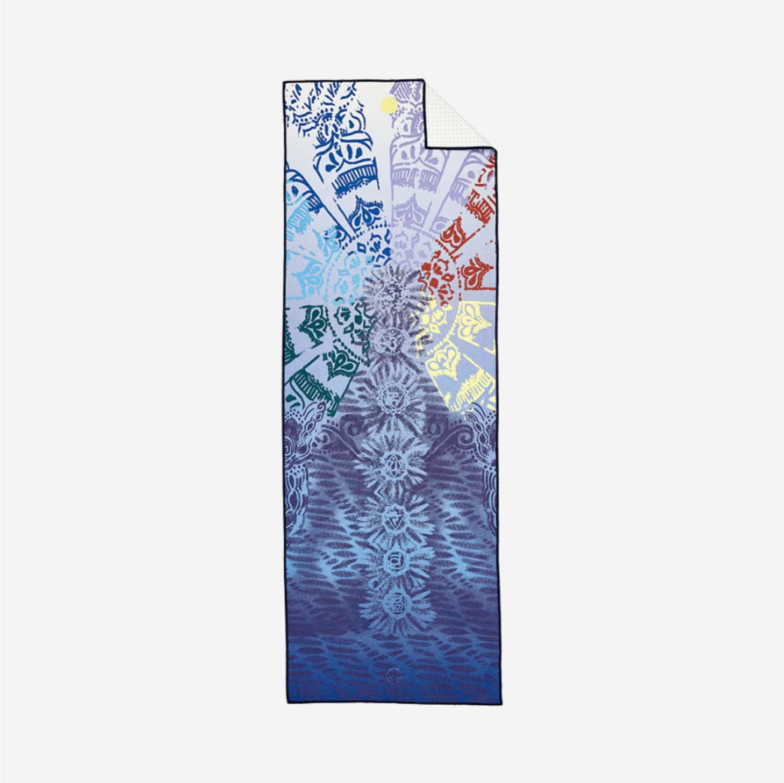 Manduka Yogitoes Yoga Mat Towel Chakra Print Blue 상세 이미지 1