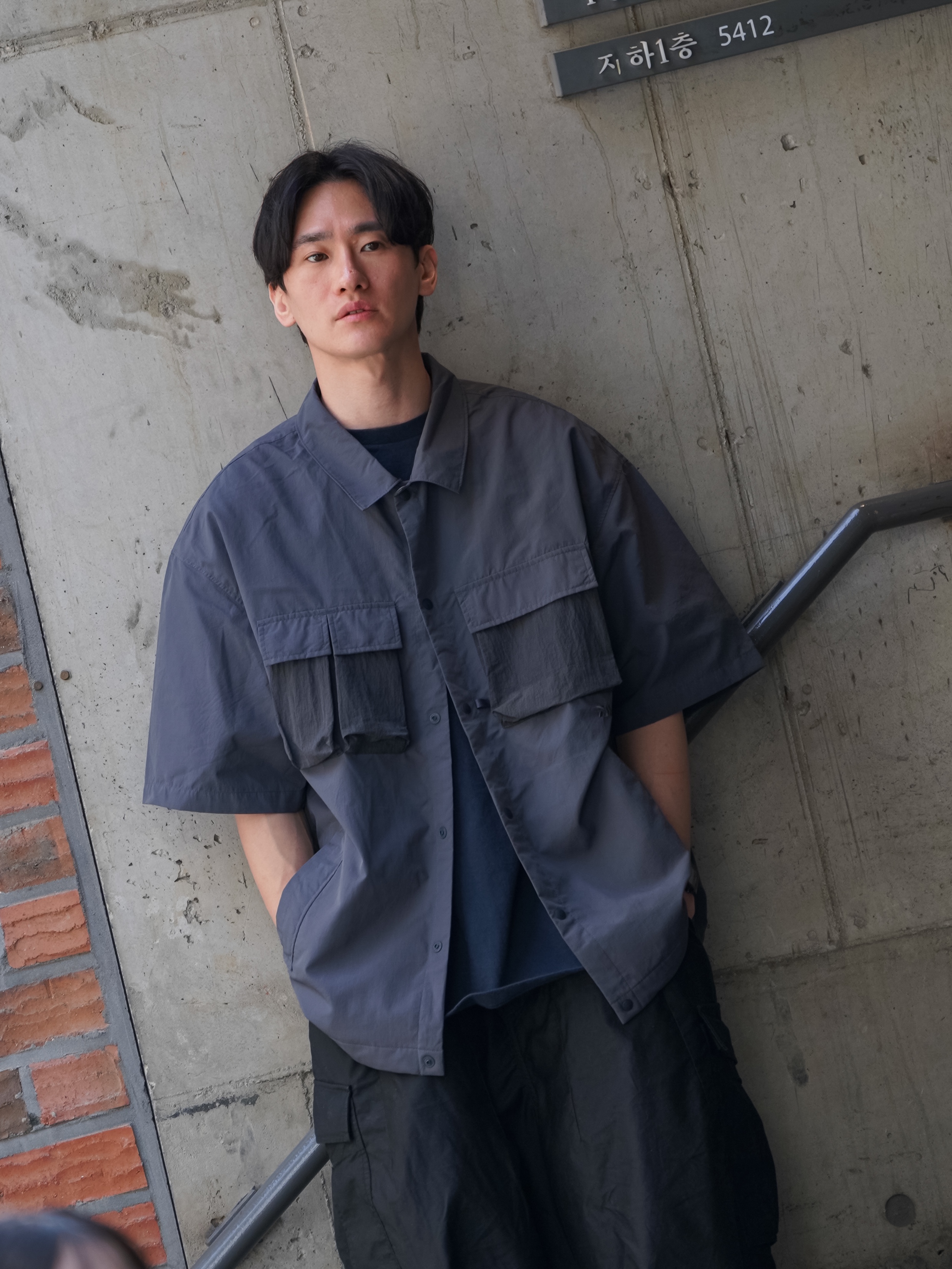 Needles H.D. BDU Pants Black 착용 스타일 - 1