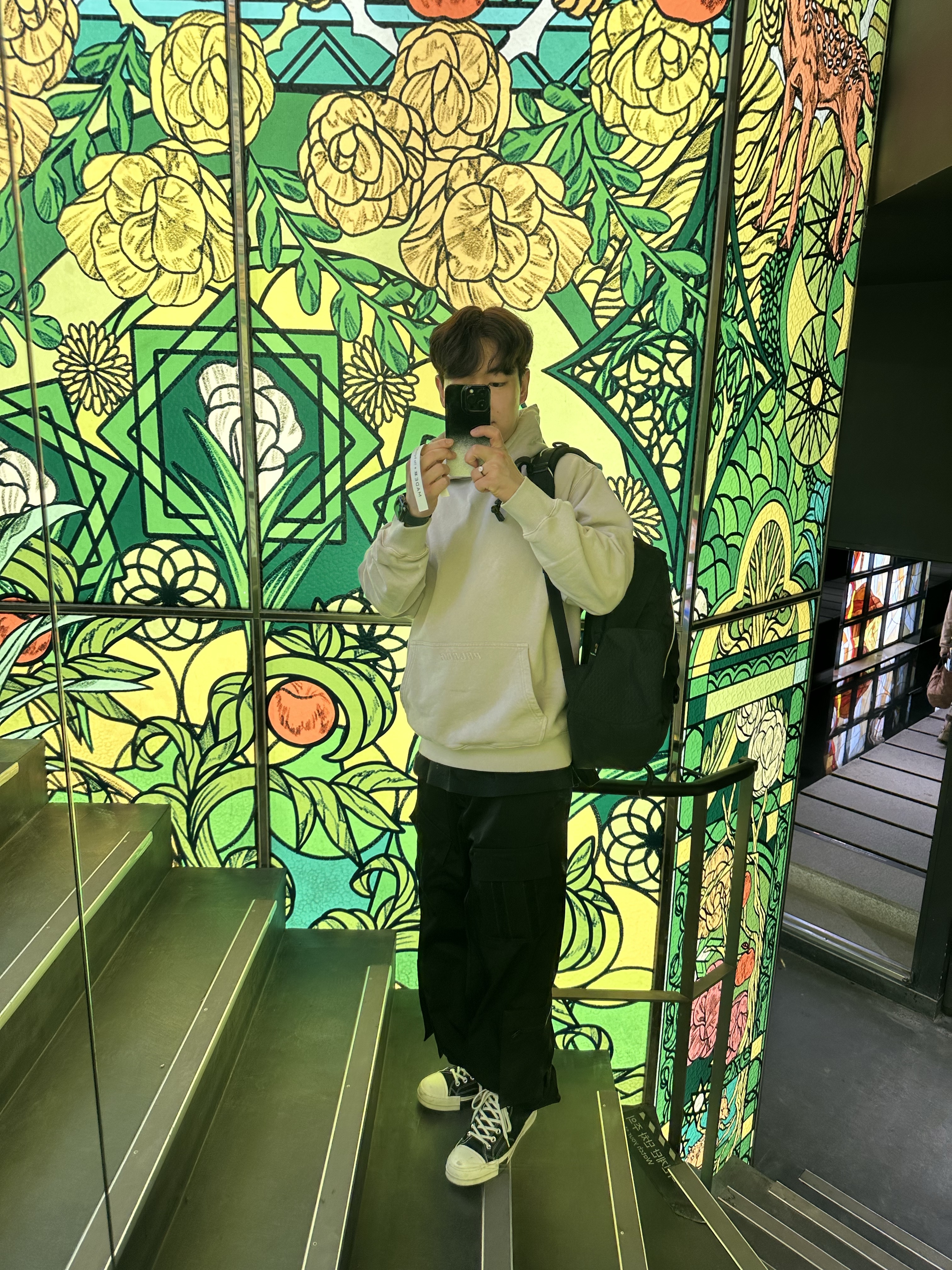 Palace Demon Hood Cloudy - 23FW, Converse x Drkshdw Drkstr Chuck 70 High Black 착용 스타일
