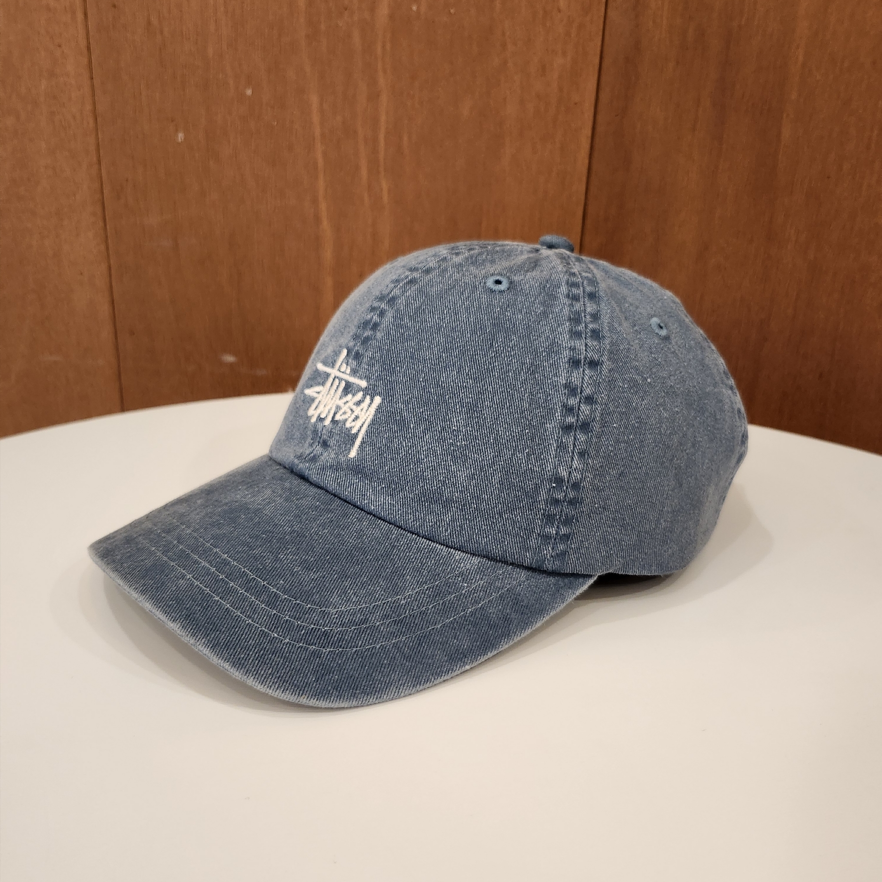 Stussy Washed Stock Low Pro Cap Dark Teal 착용 스타일