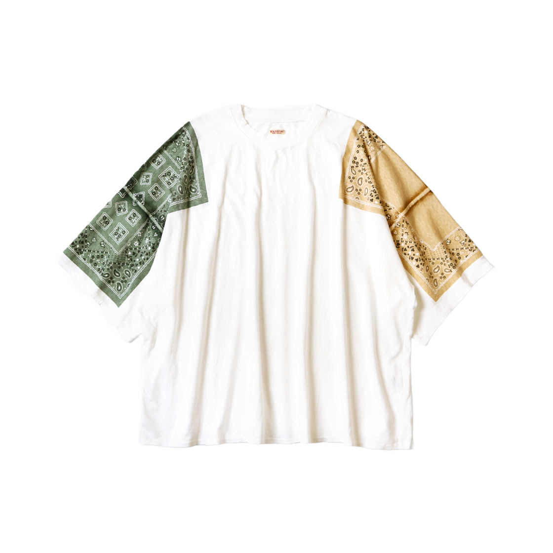 Kapital 18.5 Jersey Bandana Huge T-Shirt Peckish Rainbowy Sand Beige 상세 이미지 1