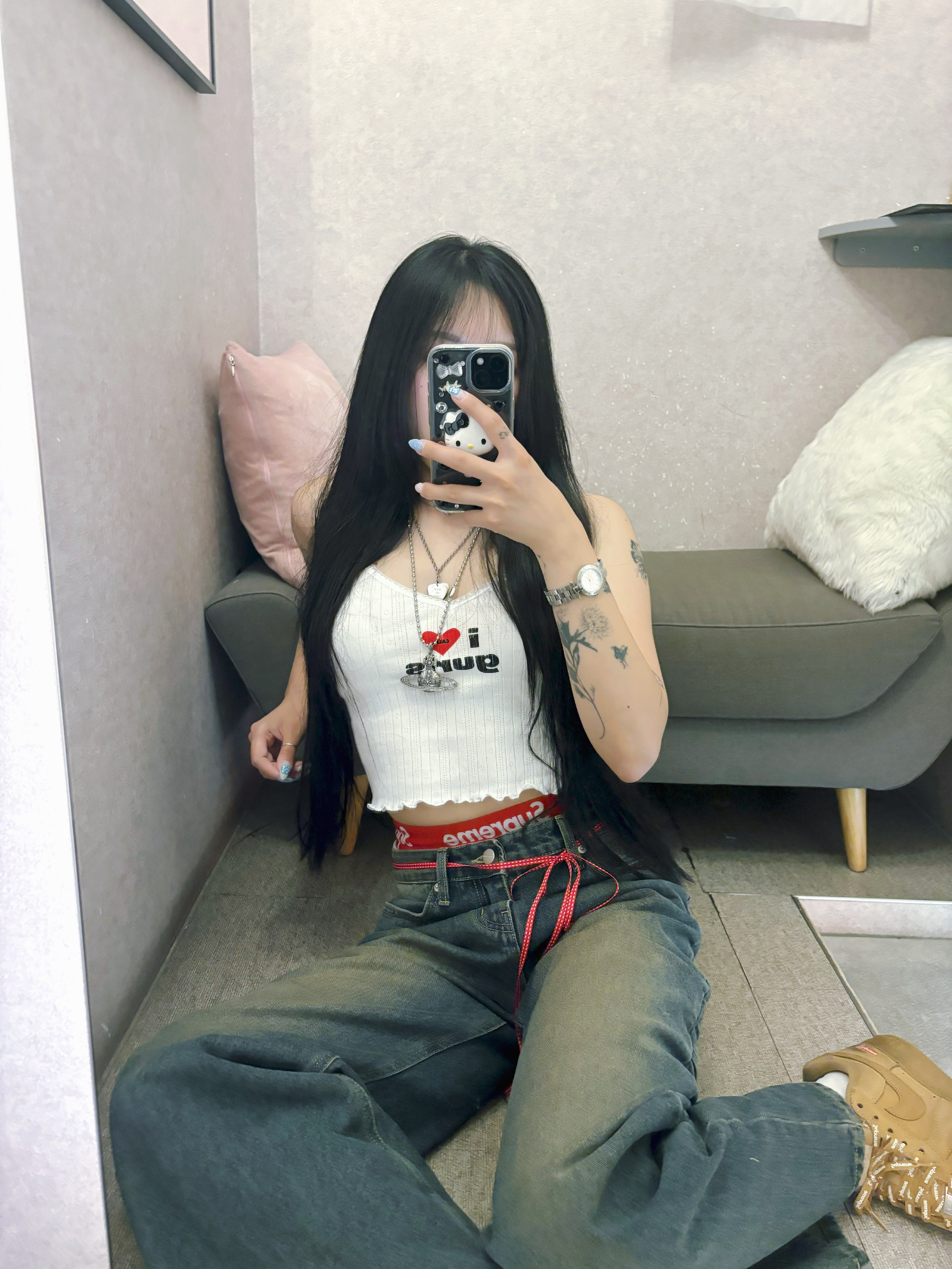 (W) Hysteric Glamour On Skull Pick Necklace Silver, Supreme Hanes Boxer Briefs White (4 Pack) 착용 스타일