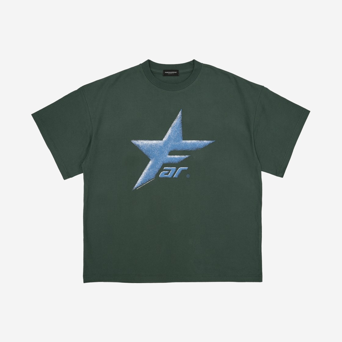 Farfromwhat Far Star Logo T-Shirt Green 상세 이미지 1