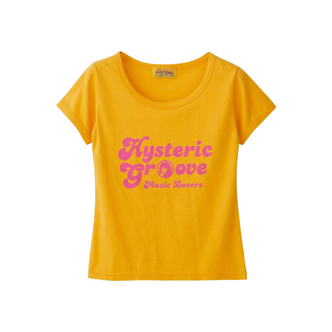 (W) Hysteric Glamour Music Lovers Chibi T-Shirt Yellow 상세 이미지 1