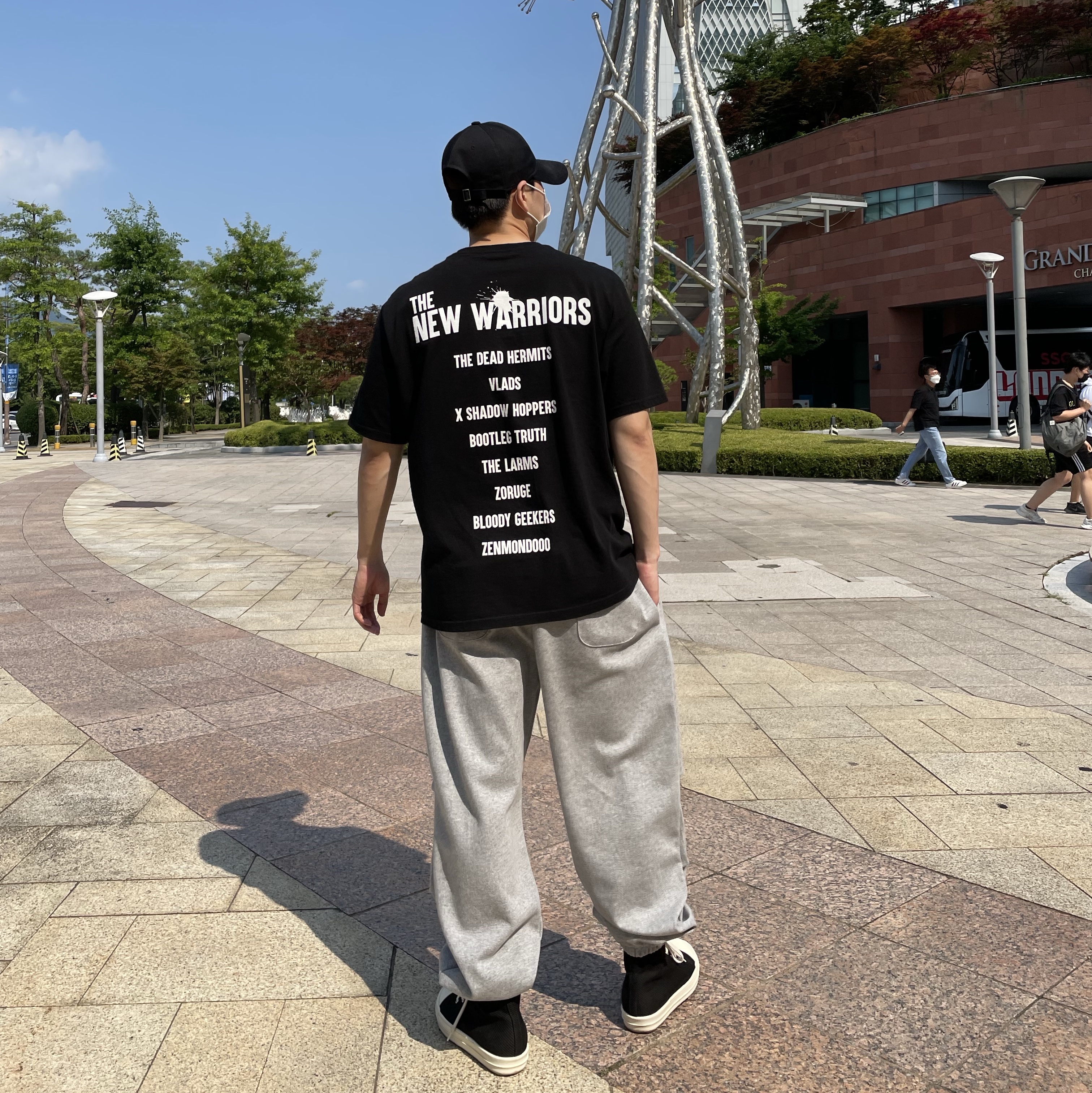 (W) Rick Owens Drkshdw Cotton Zipper Sneakers Black Milk White 착용 스타일