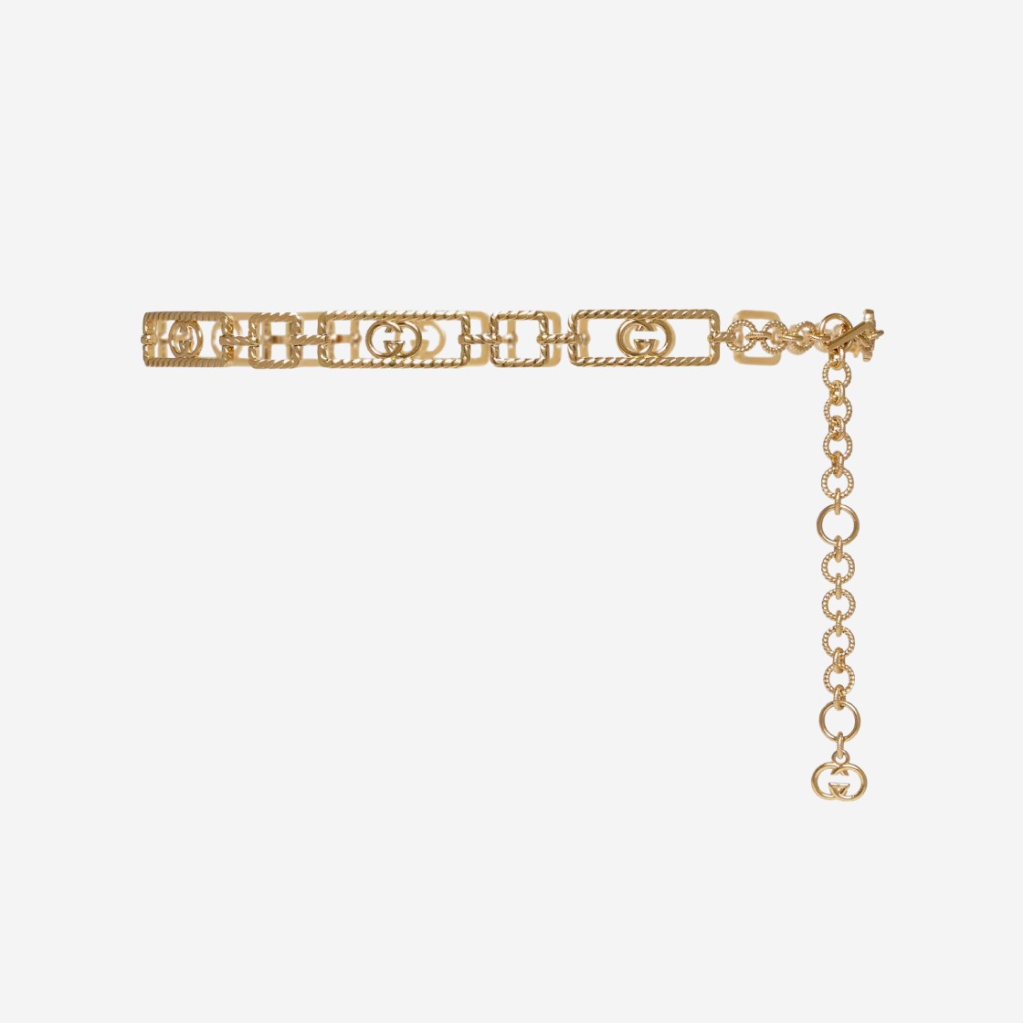 (W) Gucci Torchon Chain Belt with Interlocking G Gold Toned Brass 상세 이미지 1