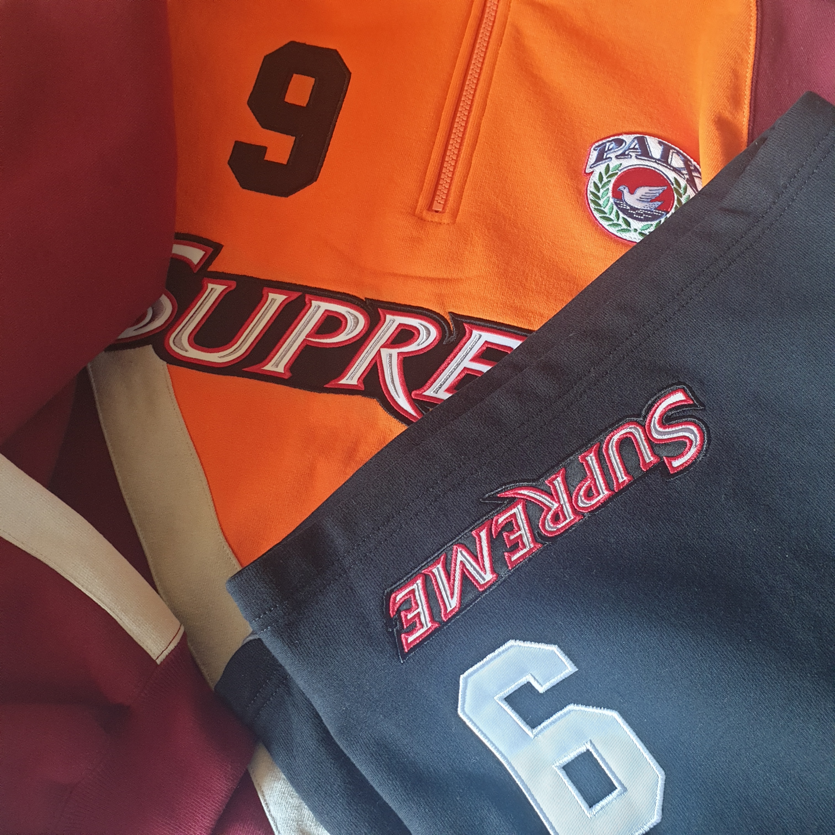 Supreme Equipe Half Zip Sweatshirt Dark Orange - 24SS 착용 스타일 - 6