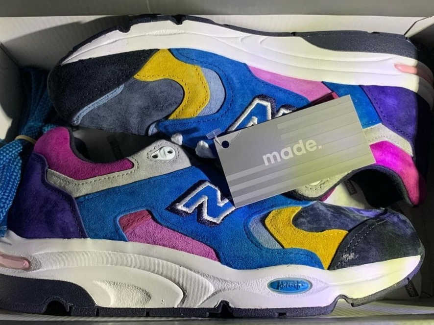 New Balance x Kith 1700 Made in USA Colorist Blue Toe 착용 스타일