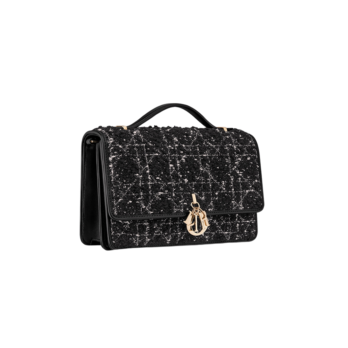 Dior Miss Dior Top Handle Bag Black Tweed 상세 이미지 3