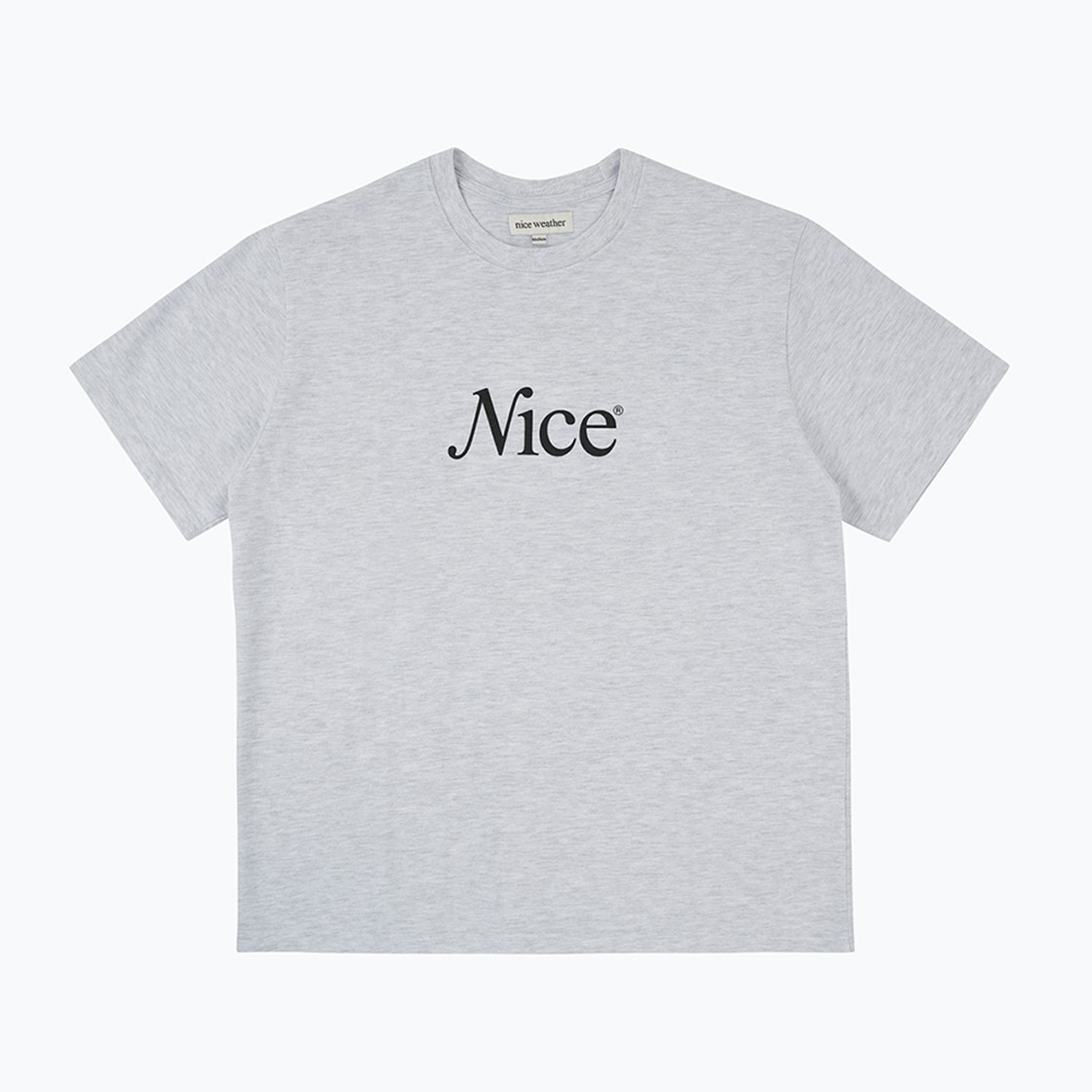 Nice Weather Apparel Signature T-Shirt White Melange 상세 이미지 1