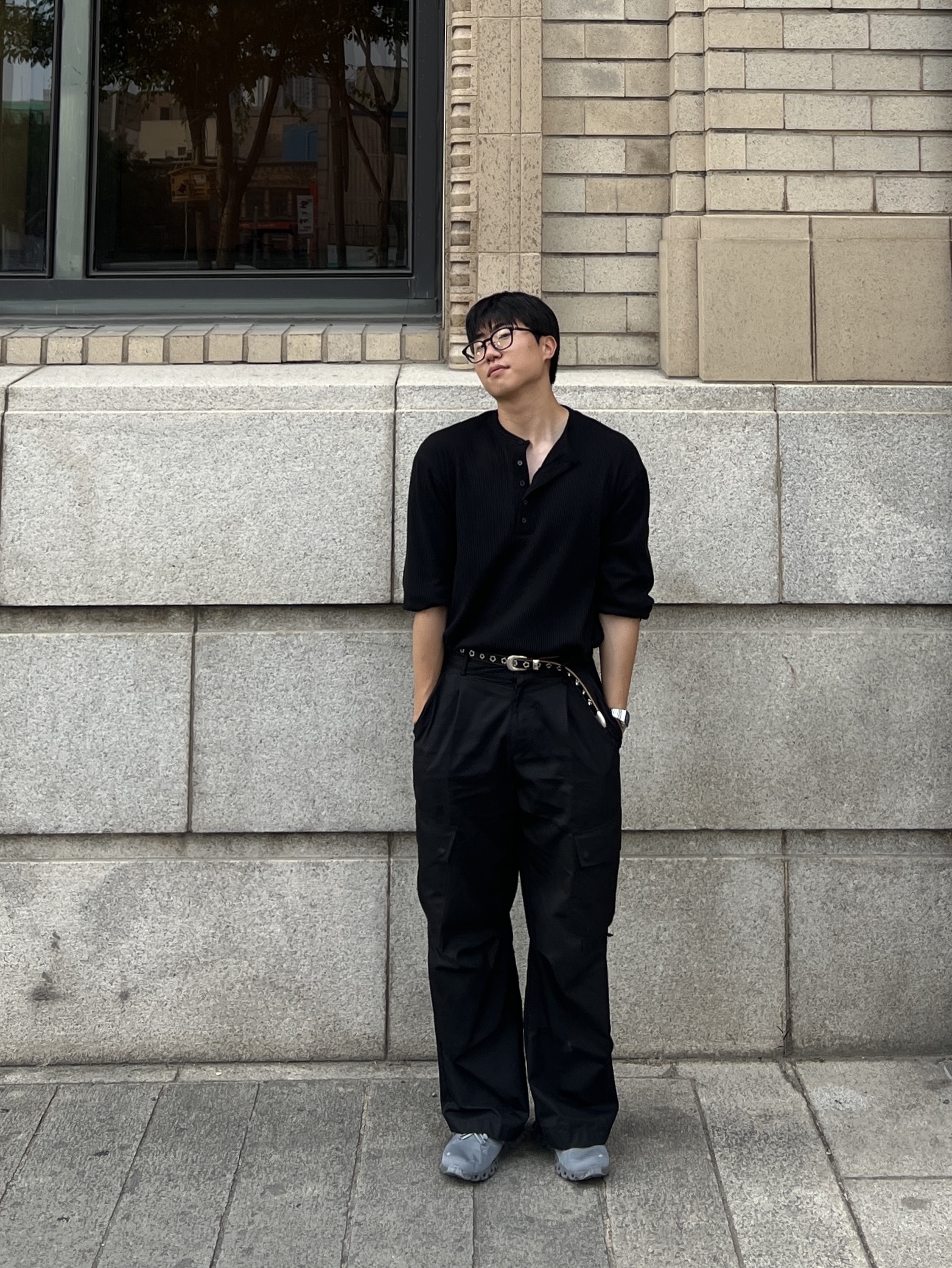 On Running Cloud X 3 Mist Rock, Casio A-158WA-1 착용 스타일 - 2