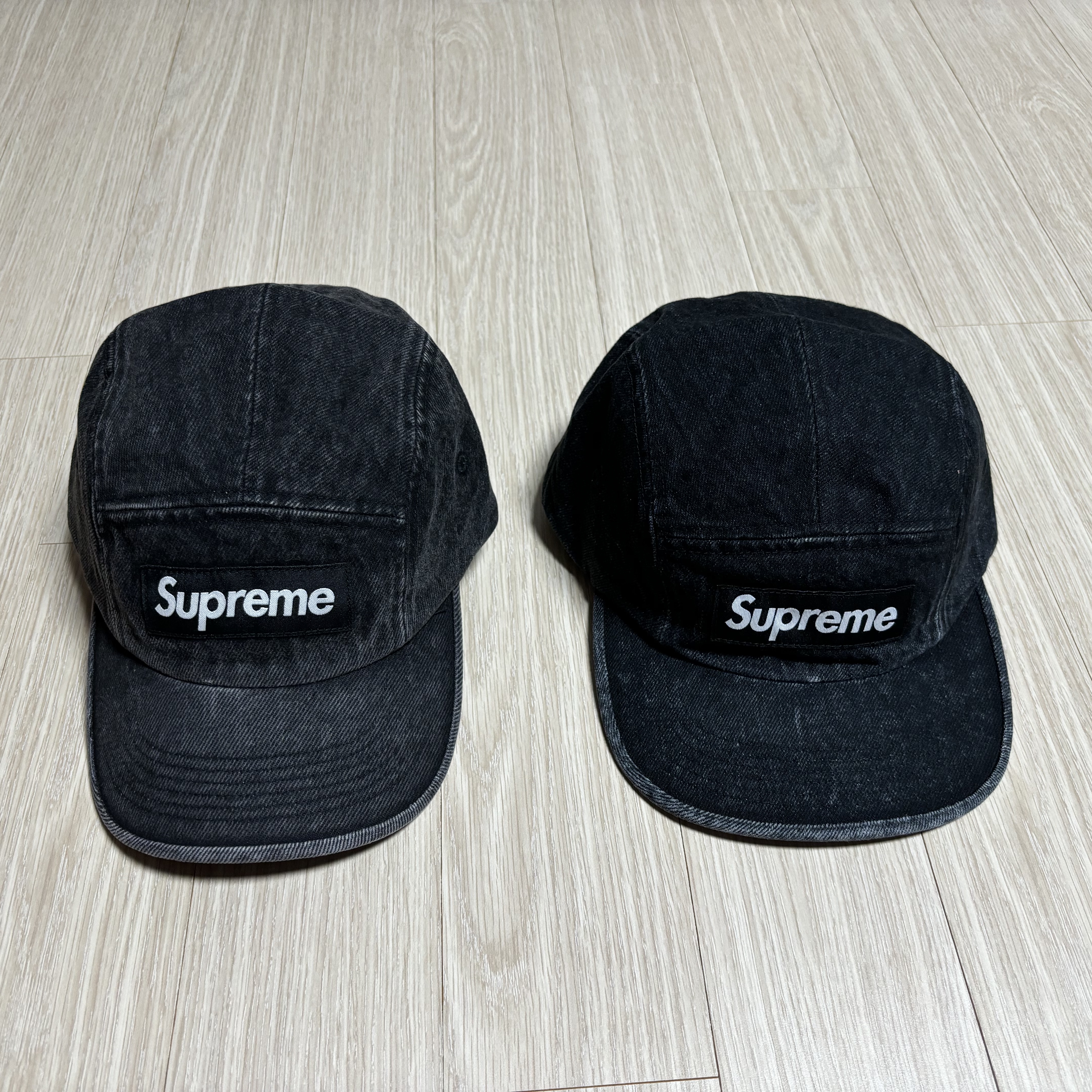 Supreme Denim Camp Cap Black - 24SS 착용 스타일 - 1