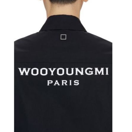Wooyoungmi Cotton Back Logo Shirt Black - 22FW 착용 스타일 - 2