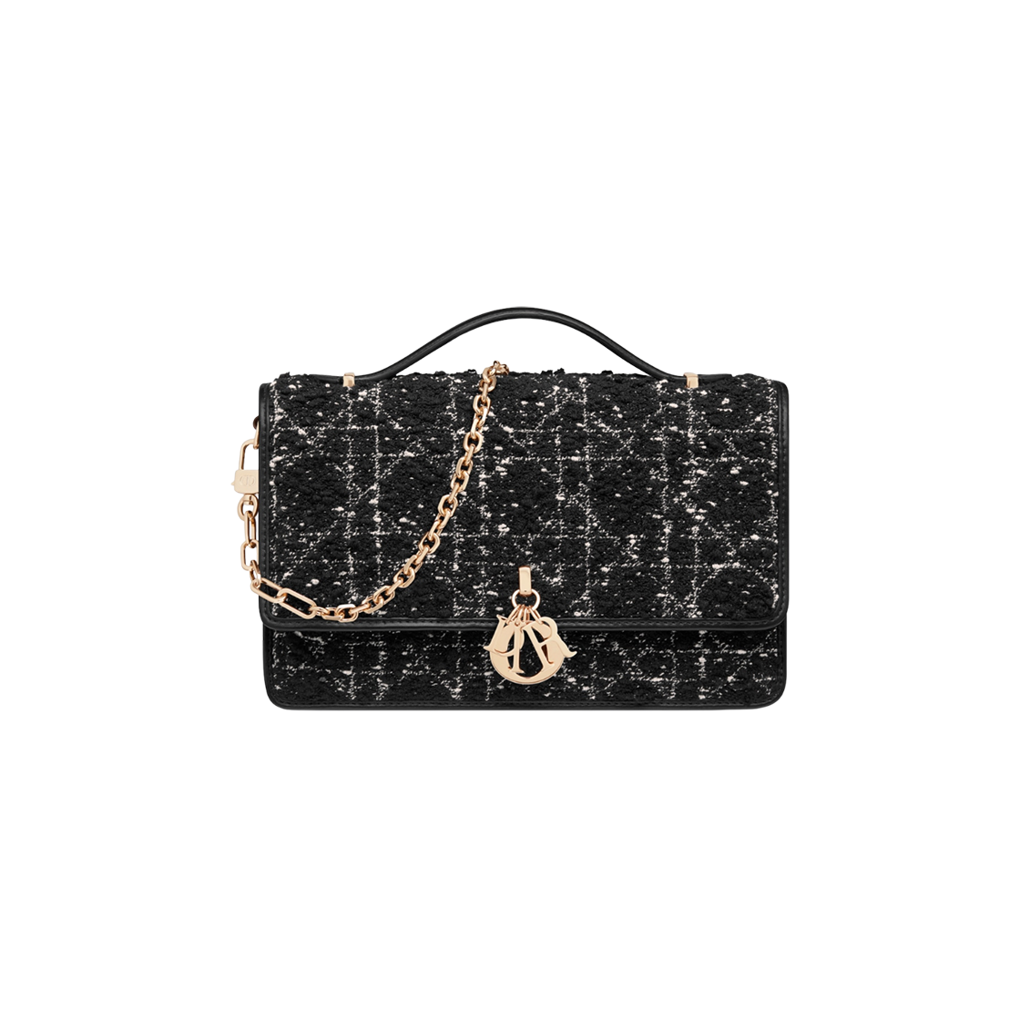 Dior Miss Dior Top Handle Bag Black Tweed 상세 이미지 1