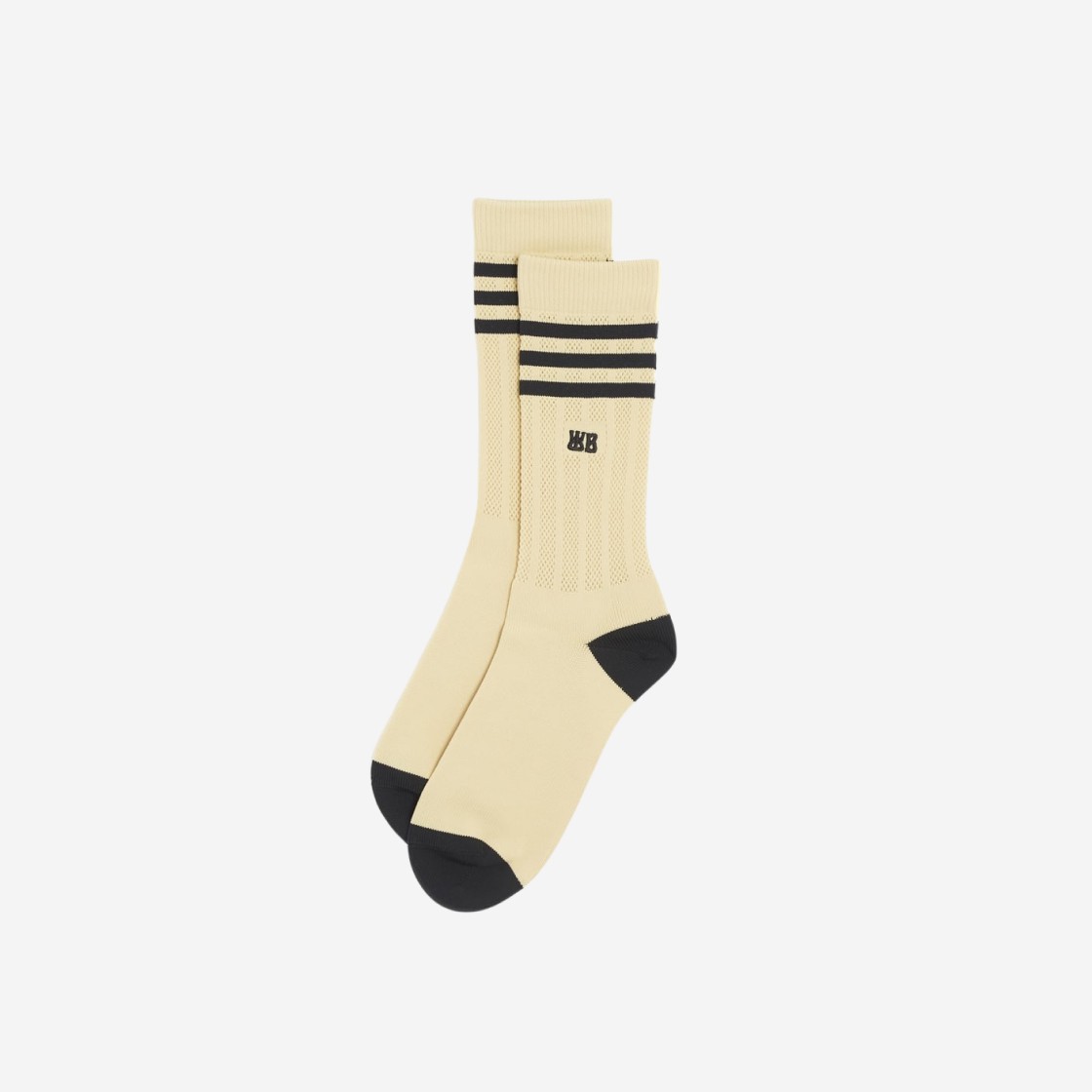 Adidas x Wales Bonner Crew Socks Sandy Beige Black 상세 이미지 1