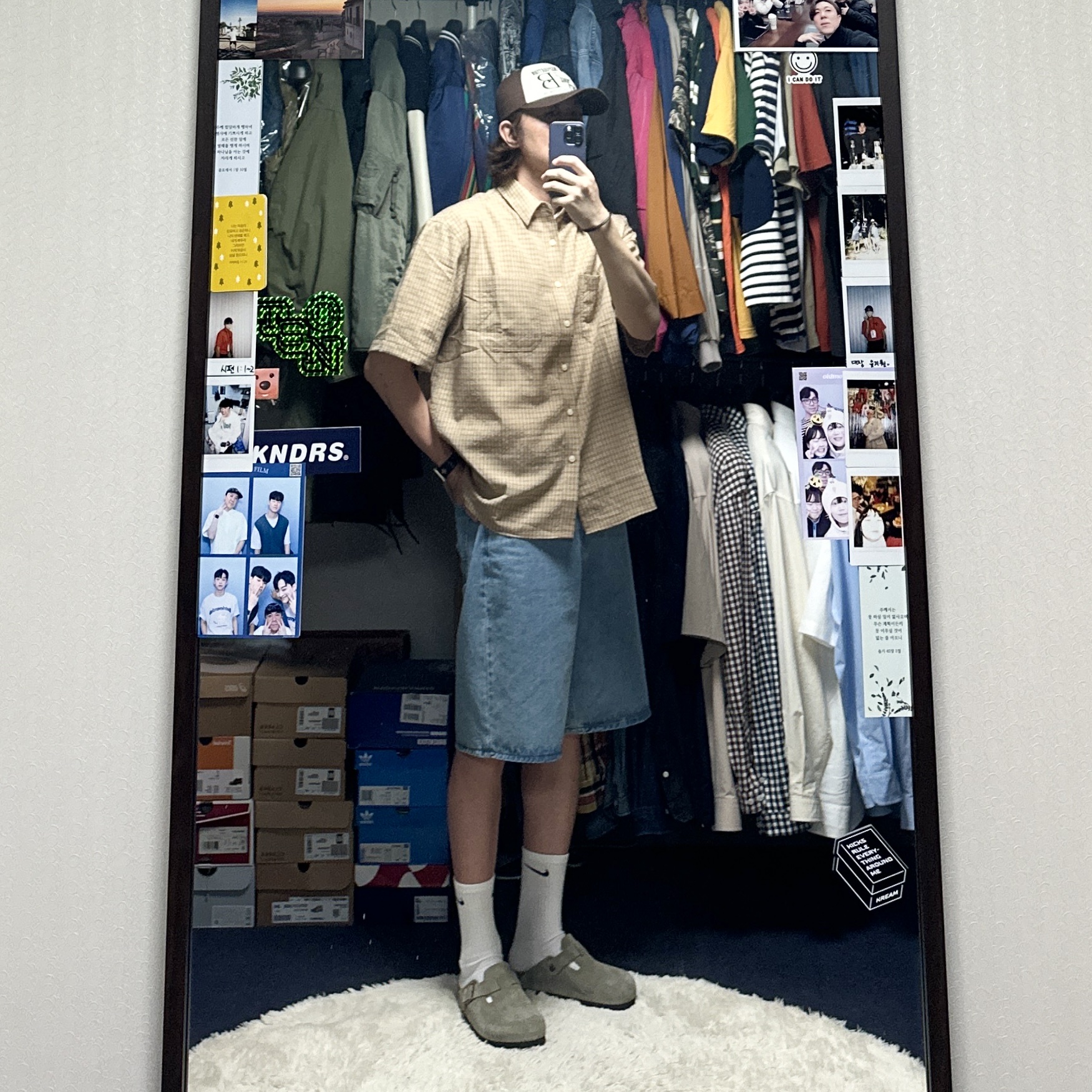 Birkenstock Boston Soft Footbed Taupe - Narrow 착용 스타일