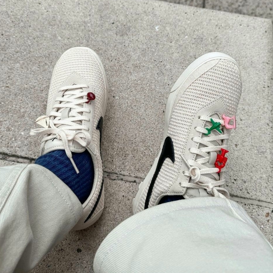 Nike x Bode Astrograbber SP Light Cream and Black 착용 스타일