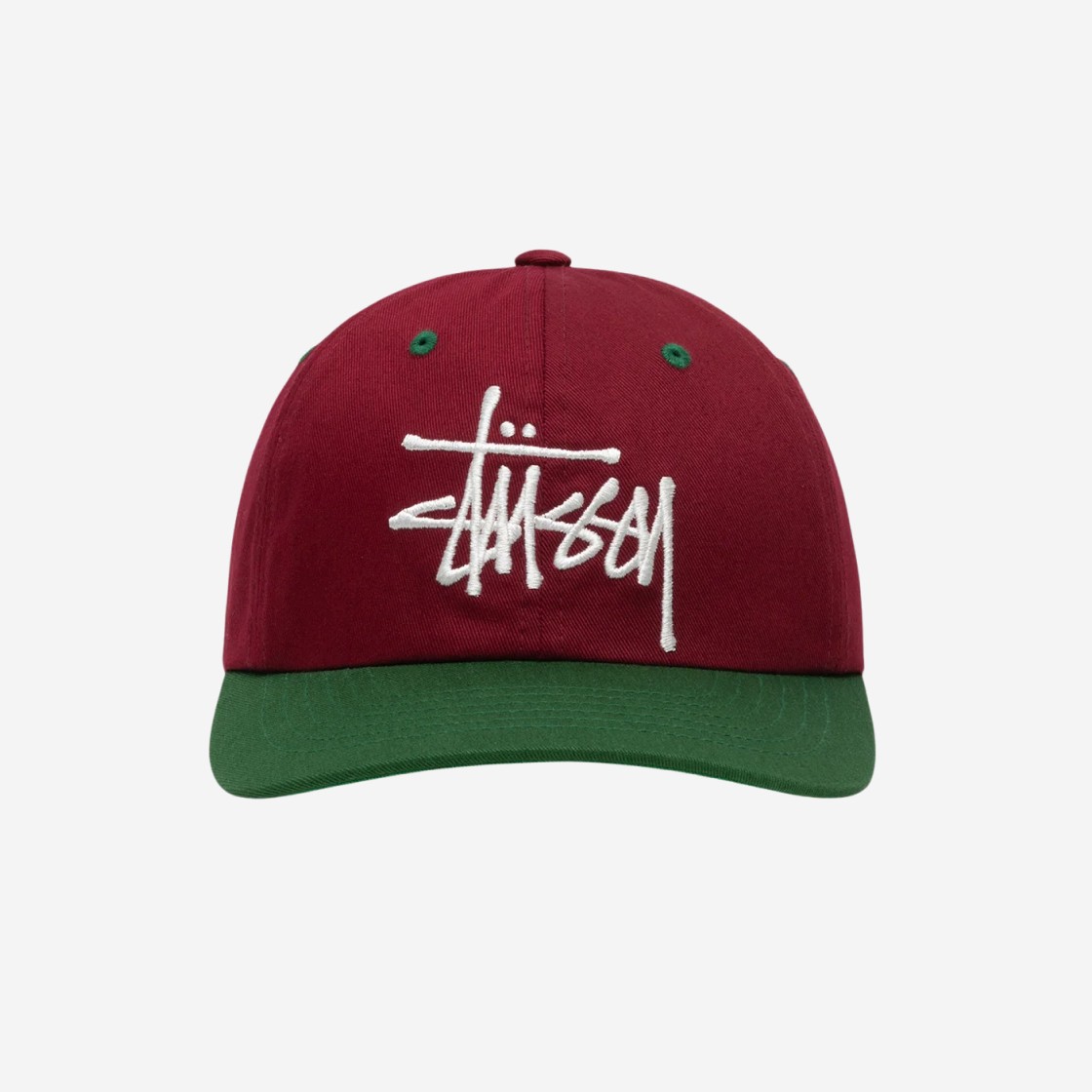 Stussy Low Profile Big Basic Snapback Maroon 상세 이미지 1