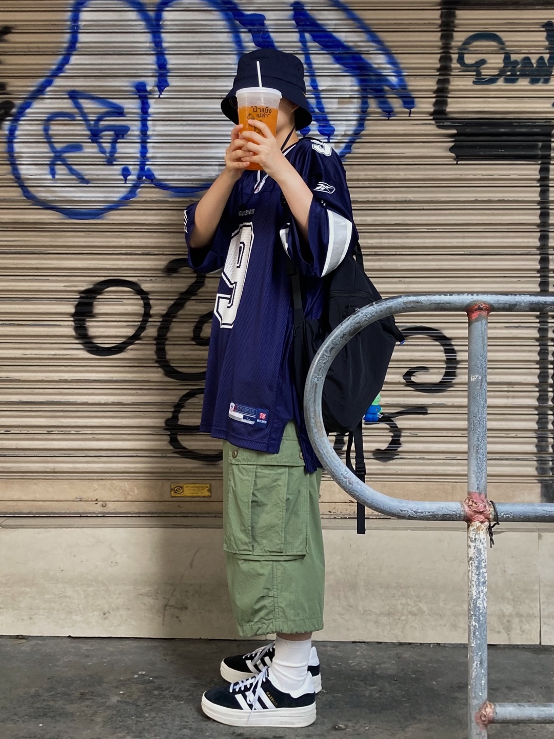 Stussy Canvas Backpack Washed Black, Supreme New York T-Shirt Light Pink - 23SS 착용 스타일 - 4