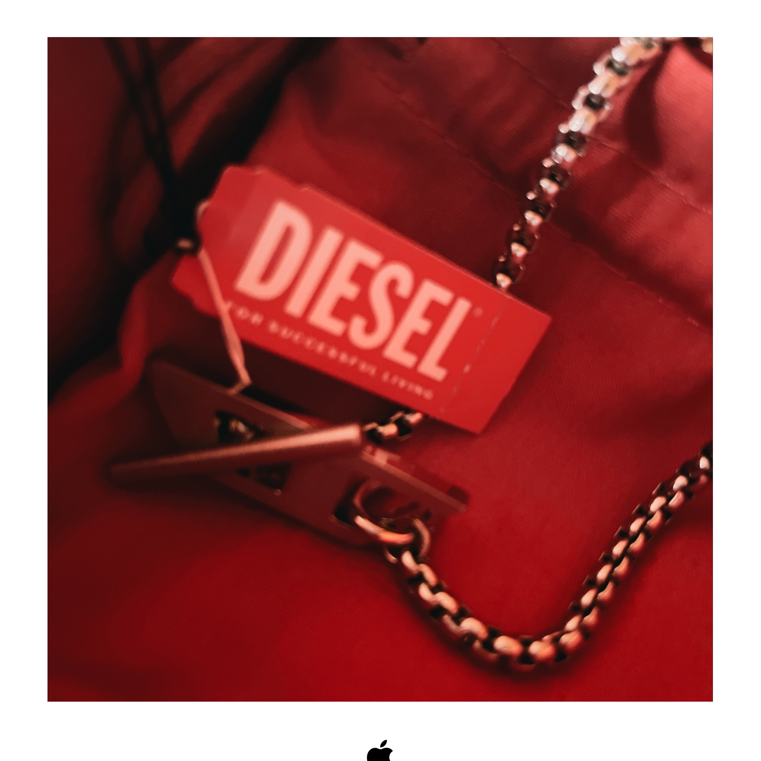 Diesel Dx1477 Stainless Steel Chain Necklace Silver 착용 스타일