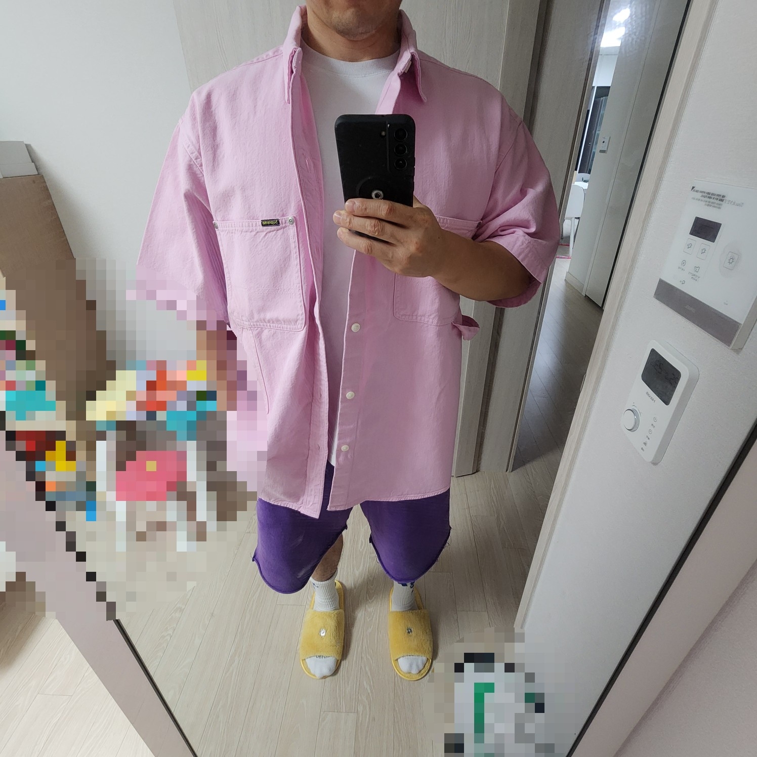 Supreme Loose Fit S/S Denim Painter Shirt Pink - 24SS, Supreme Maradona Camp Cap Multicolor - 24SS 착용 스타일 - 3