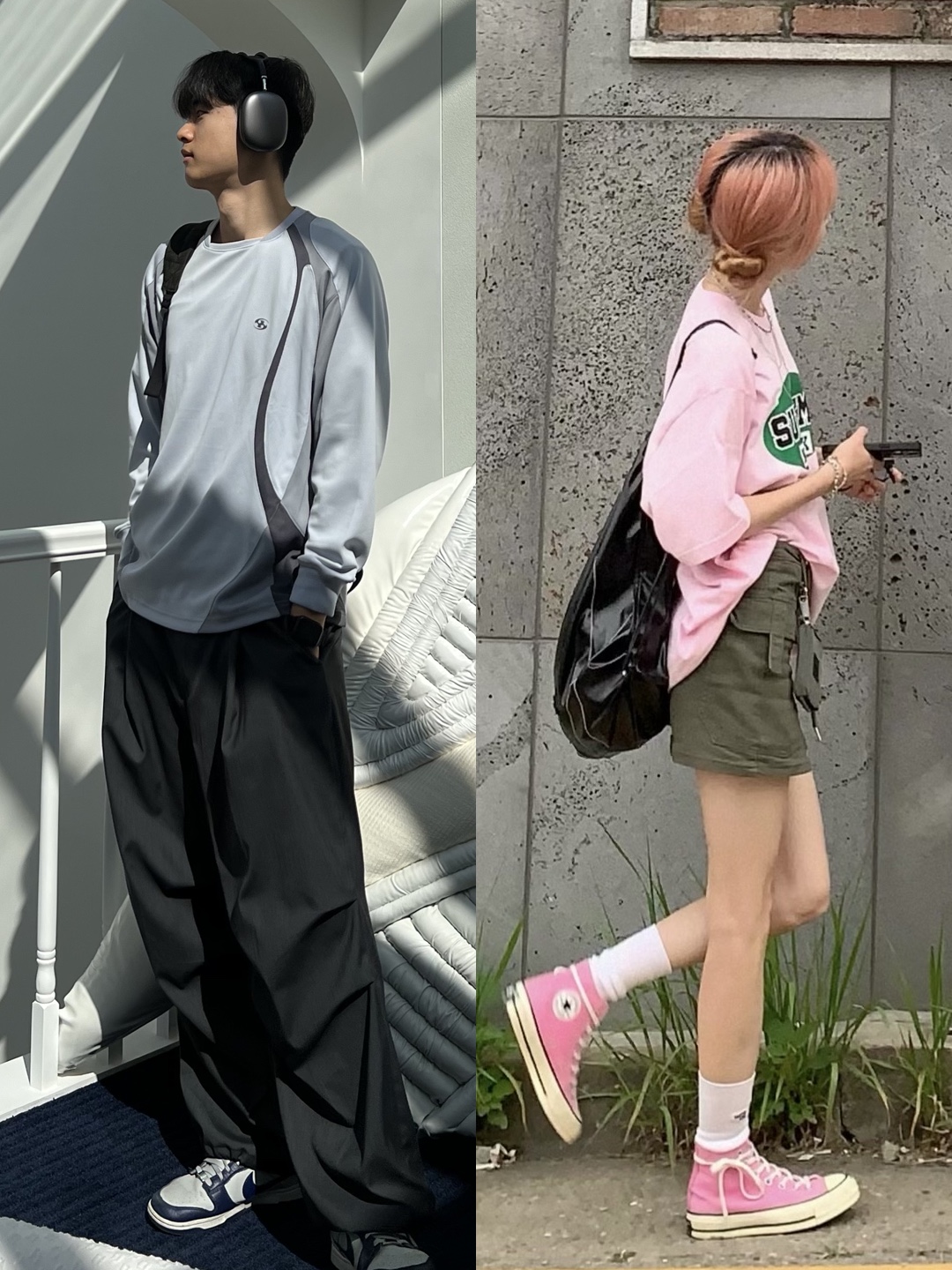 Stussy Canvas Backpack Washed Black, Supreme New York T-Shirt Light Pink - 23SS 착용 스타일 - 2