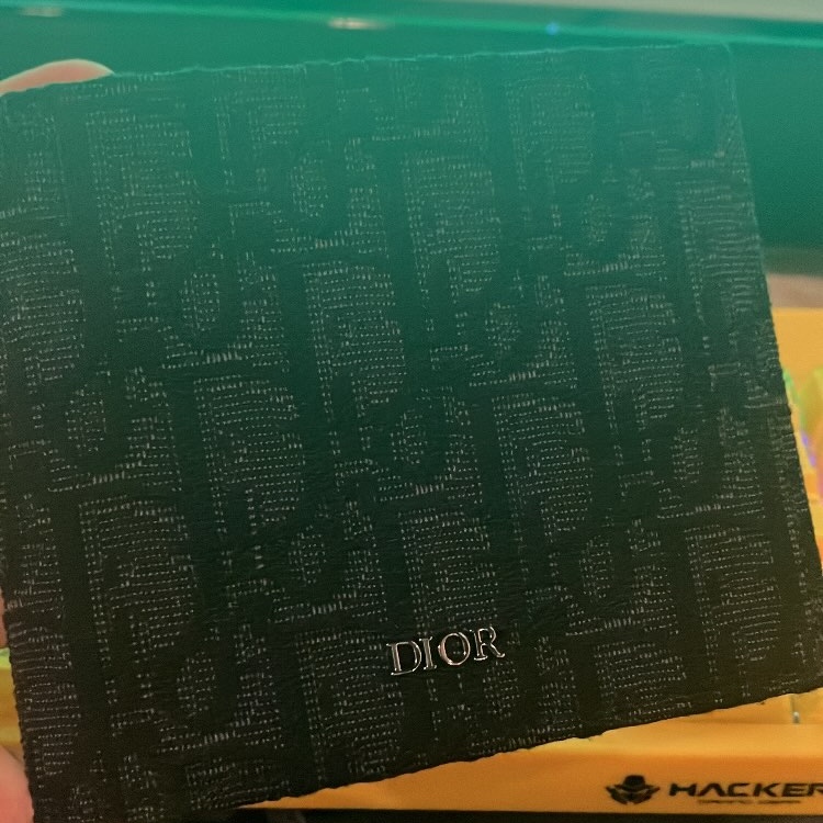 Dior Wallet Black Dior Oblique Jacquard 착용 스타일