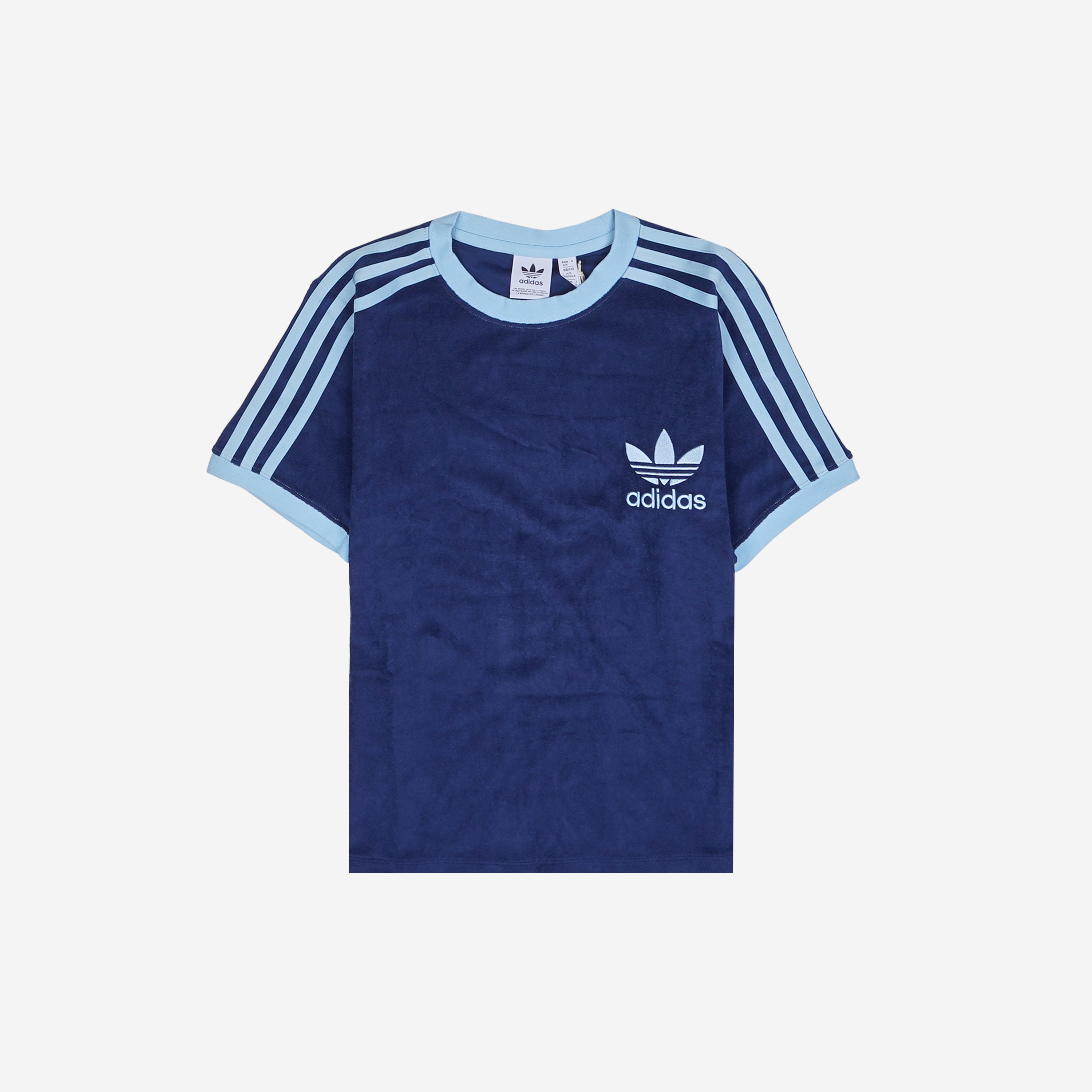 (W) Adidas Terry 3S T-Shirt Dark Blue - KR Sizing