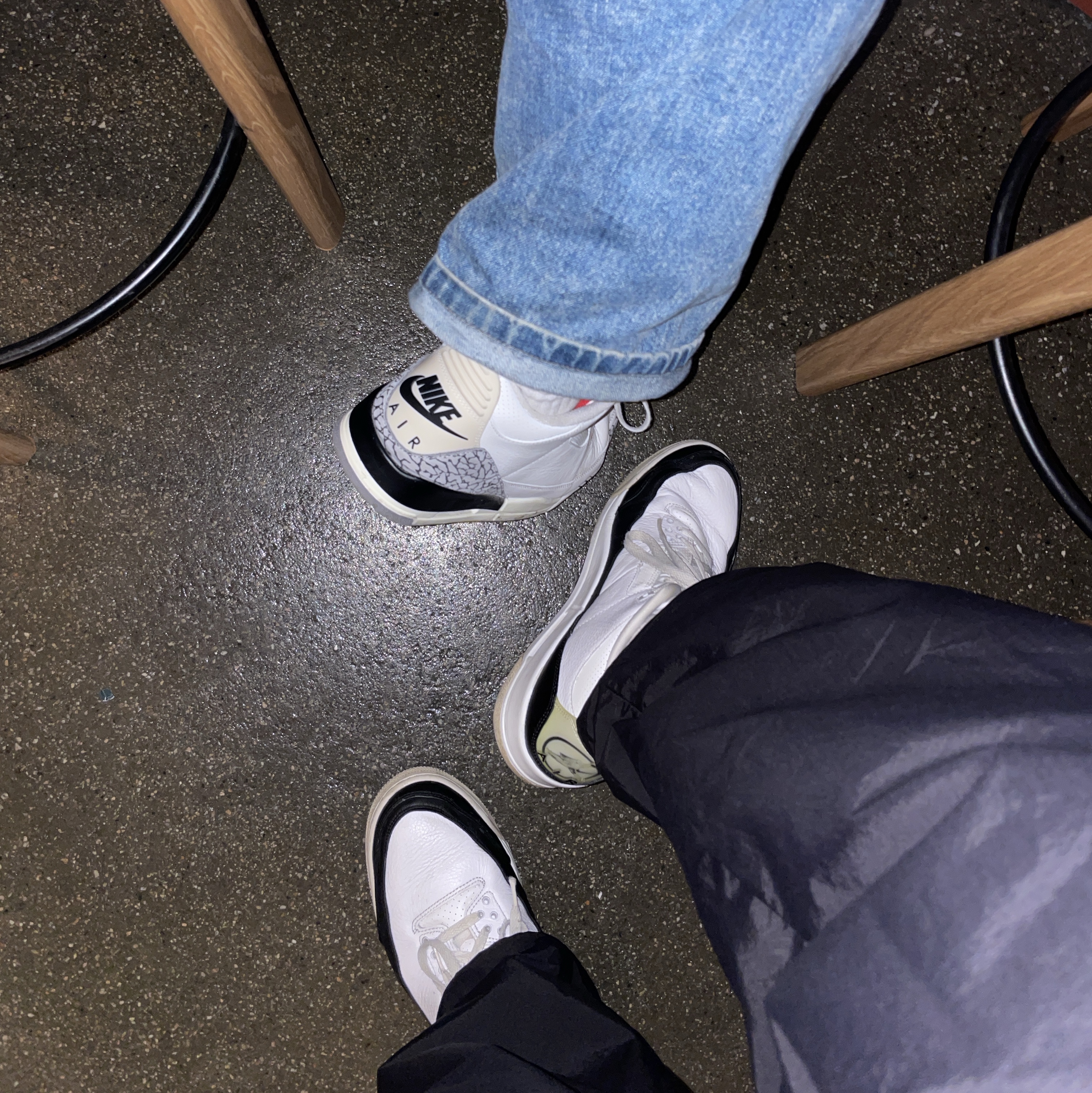 Jordan 3 x Fragment Retro SP White Black, Jordan 3 Retro White Cement Reimagined 착용 스타일