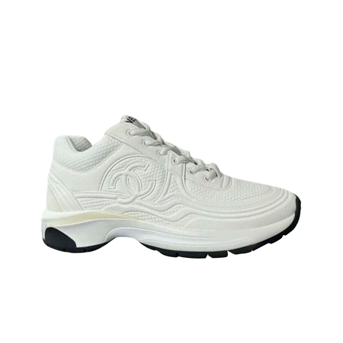 G45077-B16748-NY264 (W) Chanel Sneakers Fabric & White