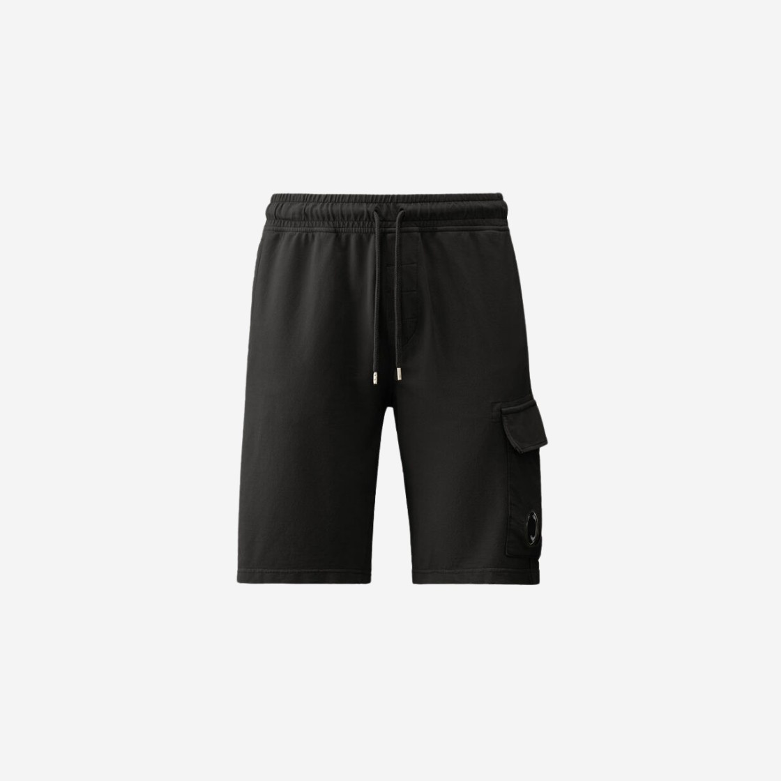 C.P. Company Light Fleece Utility Shorts Black - 24SS 상세 이미지 1