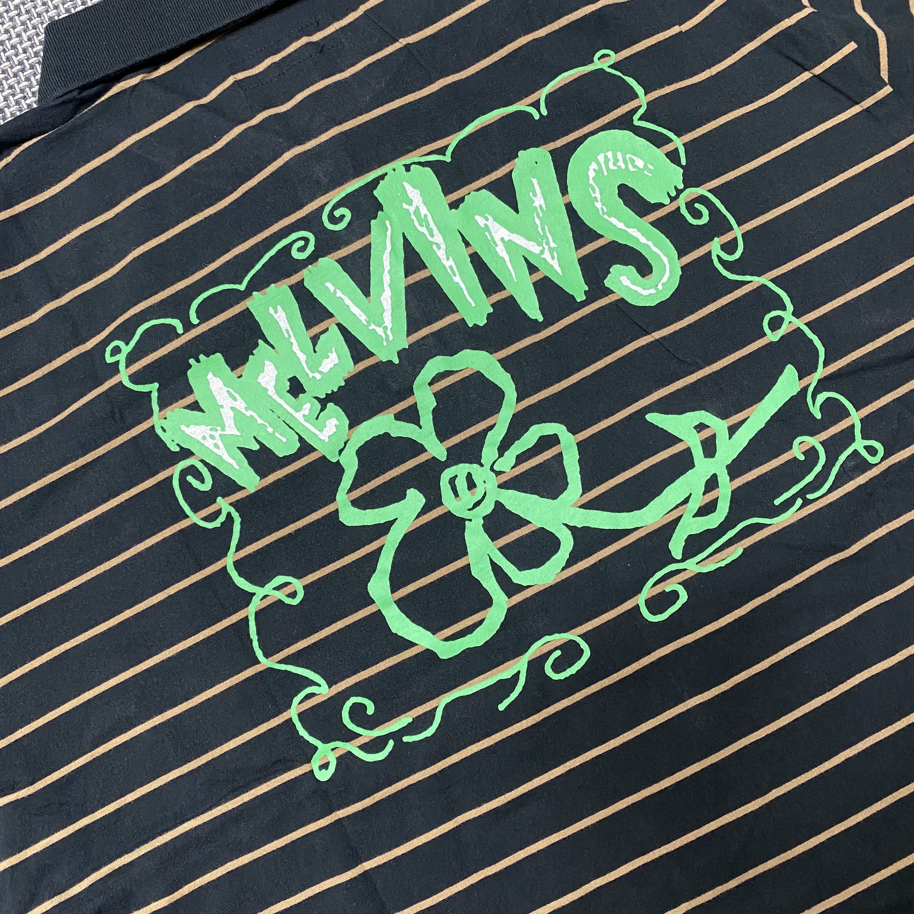 Supreme x Melvins Stripe S/S Polo Black - 24SS 착용 스타일