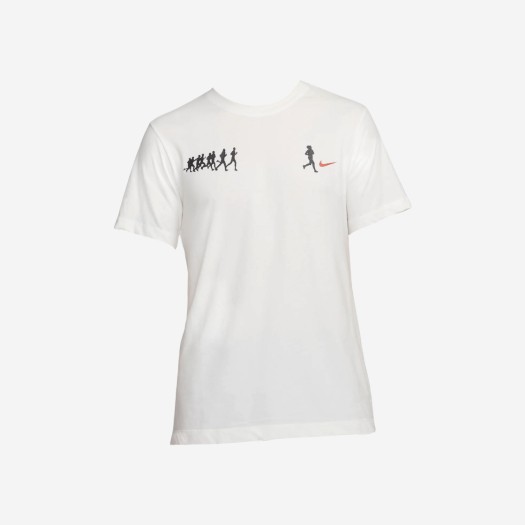 나이키 드라이핏 러닝 티셔츠 서밋 화이트 - Asia