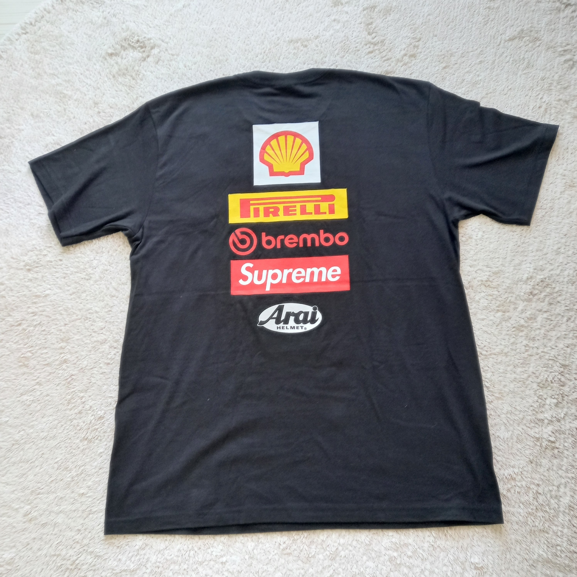 Supreme x Ducati Logos T-Shirt Black - 24SS 착용 스타일 - 1