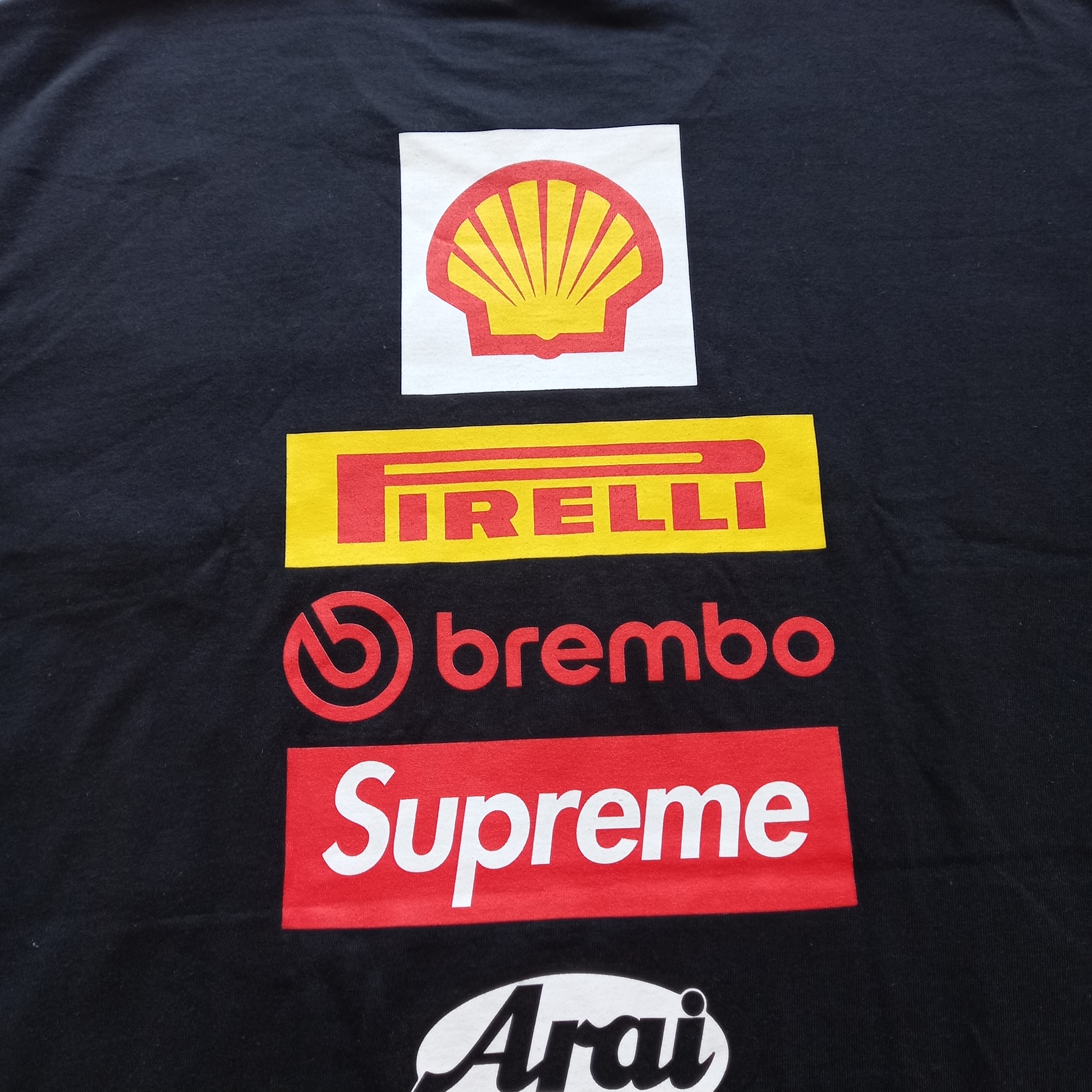 Supreme x Ducati Logos T-Shirt Black - 24SS 착용 스타일 - 2