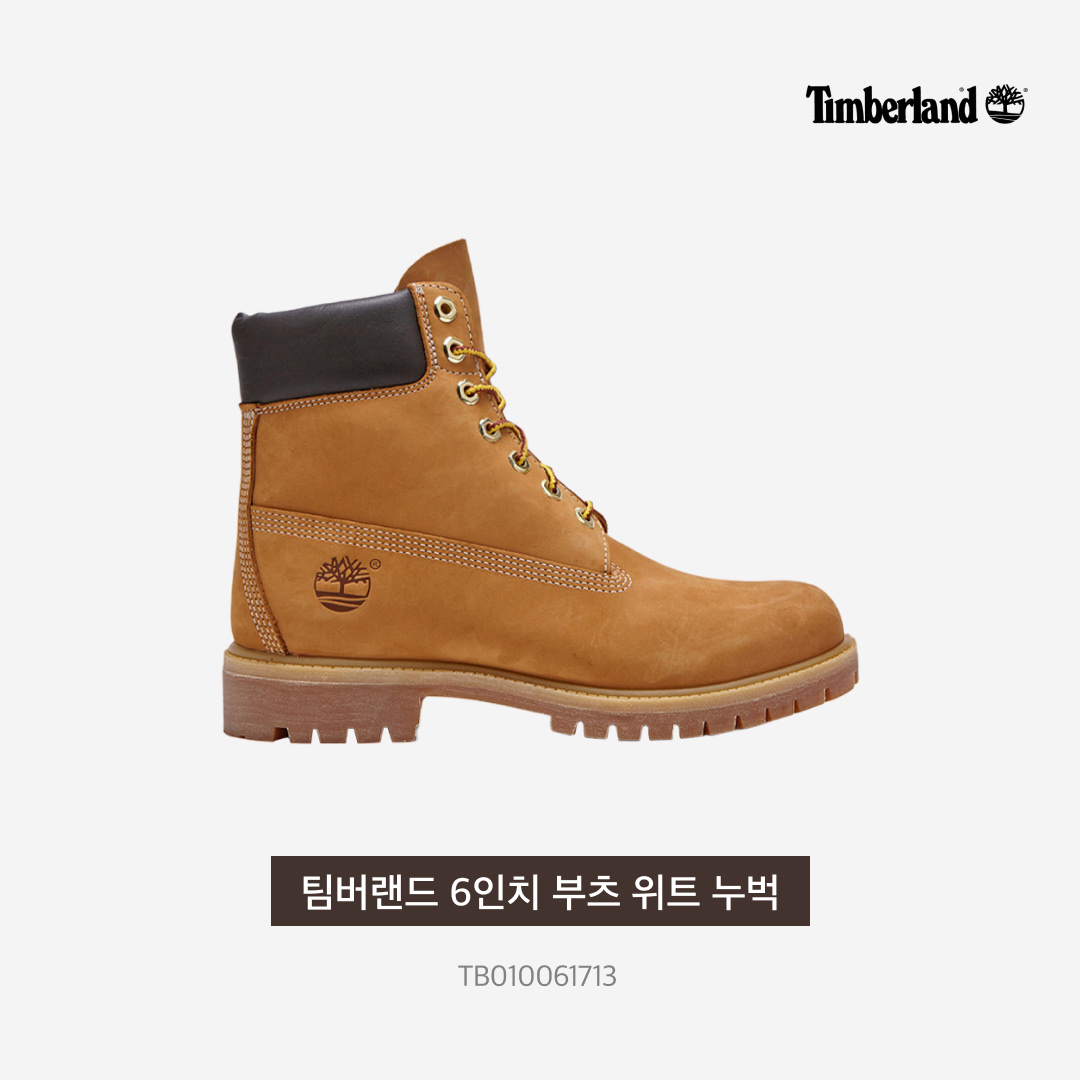 Timberland Premium 6 inch Waterproof Boot Wheat Nubuck - Wide 착용 스타일 - 3
