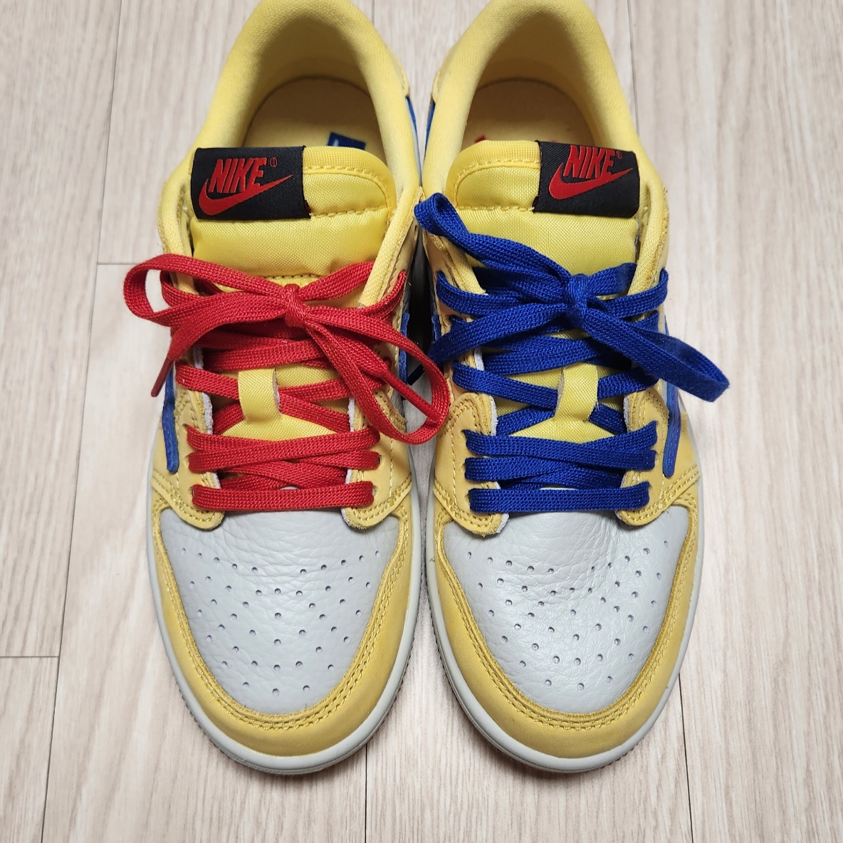 (PS) Jordan 1 x Travis Scott Retro Low OG SP Canary 착용 스타일 - 4