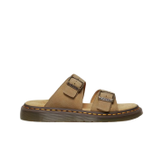 Dr. Martens Josef Nubuck Leather Buckle Slide Sandals Savannah Tan