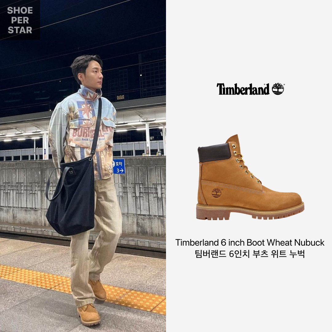 Timberland Premium 6 inch Waterproof Boot Wheat Nubuck - Wide 착용 스타일 - 1