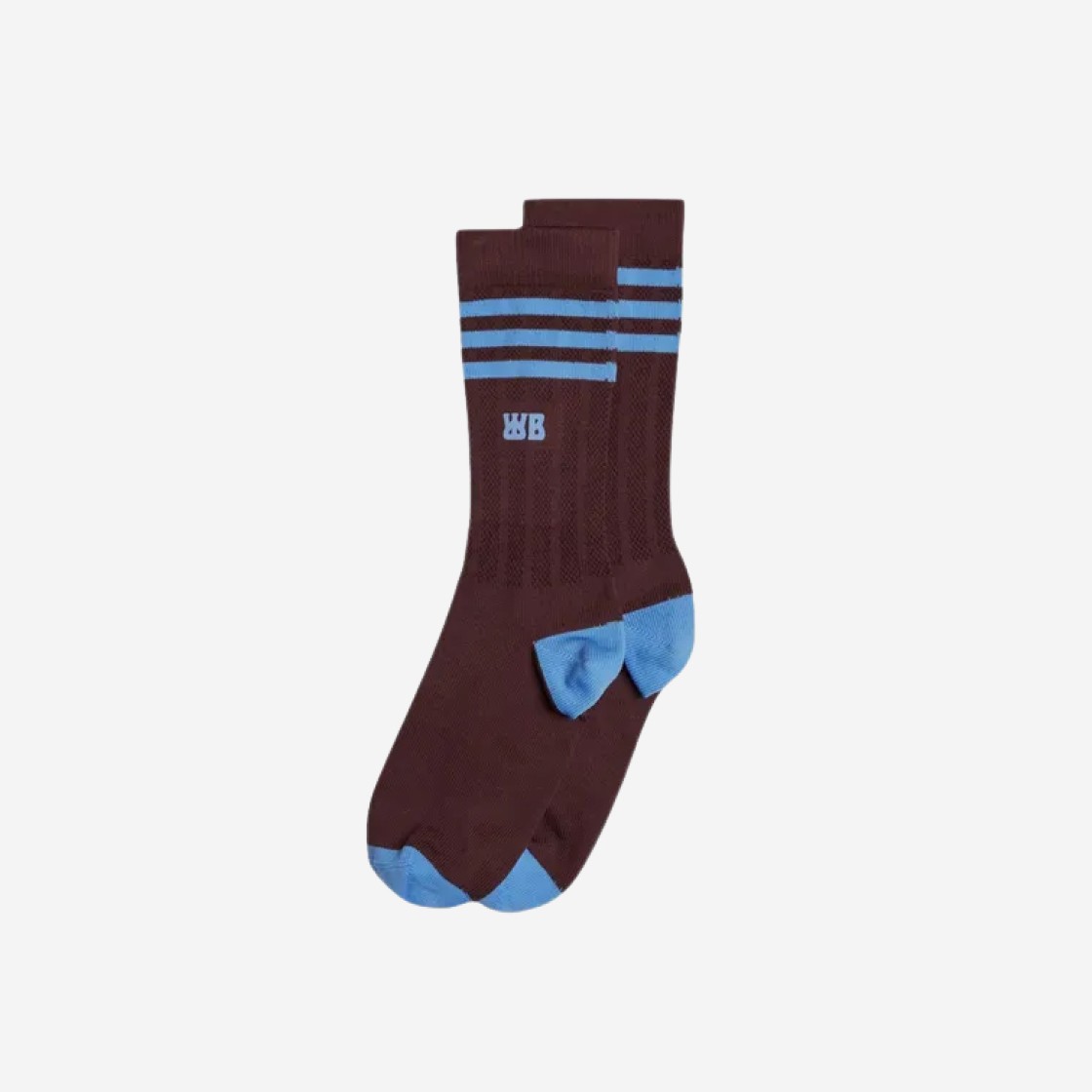 Adidas x Wales Bonner Crew Socks Mystery Brown Lucky Blue 상세 이미지 1