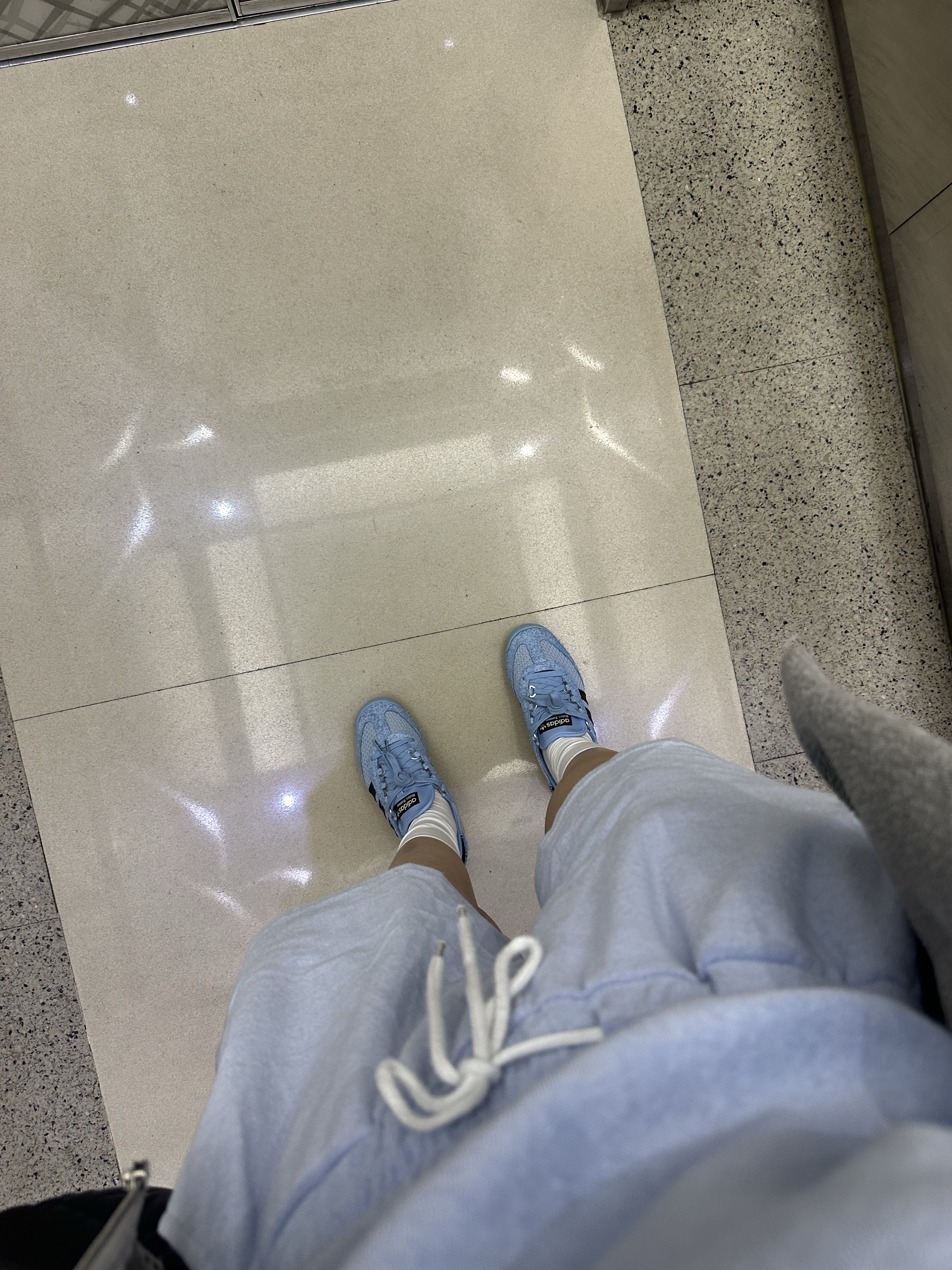 Adidas x Wales Bonner SL 76 Ash Blue Core Black, Supreme Military Camp Cap Light Blue - 24SS 착용 스타일 - 3