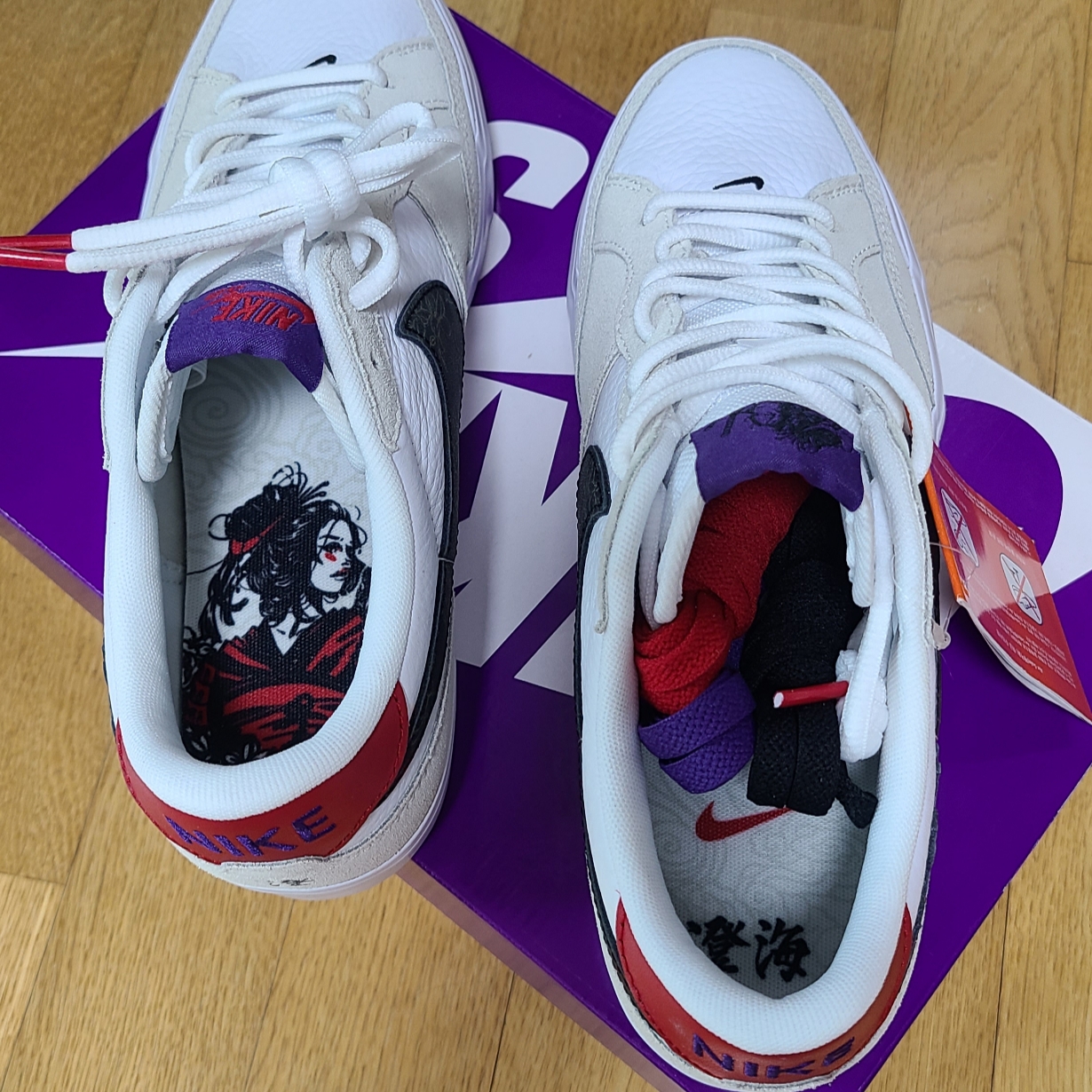 (W) Nike x Sky Brown SB Zoom Pogo Plus White and Sail 착용 스타일 - 2