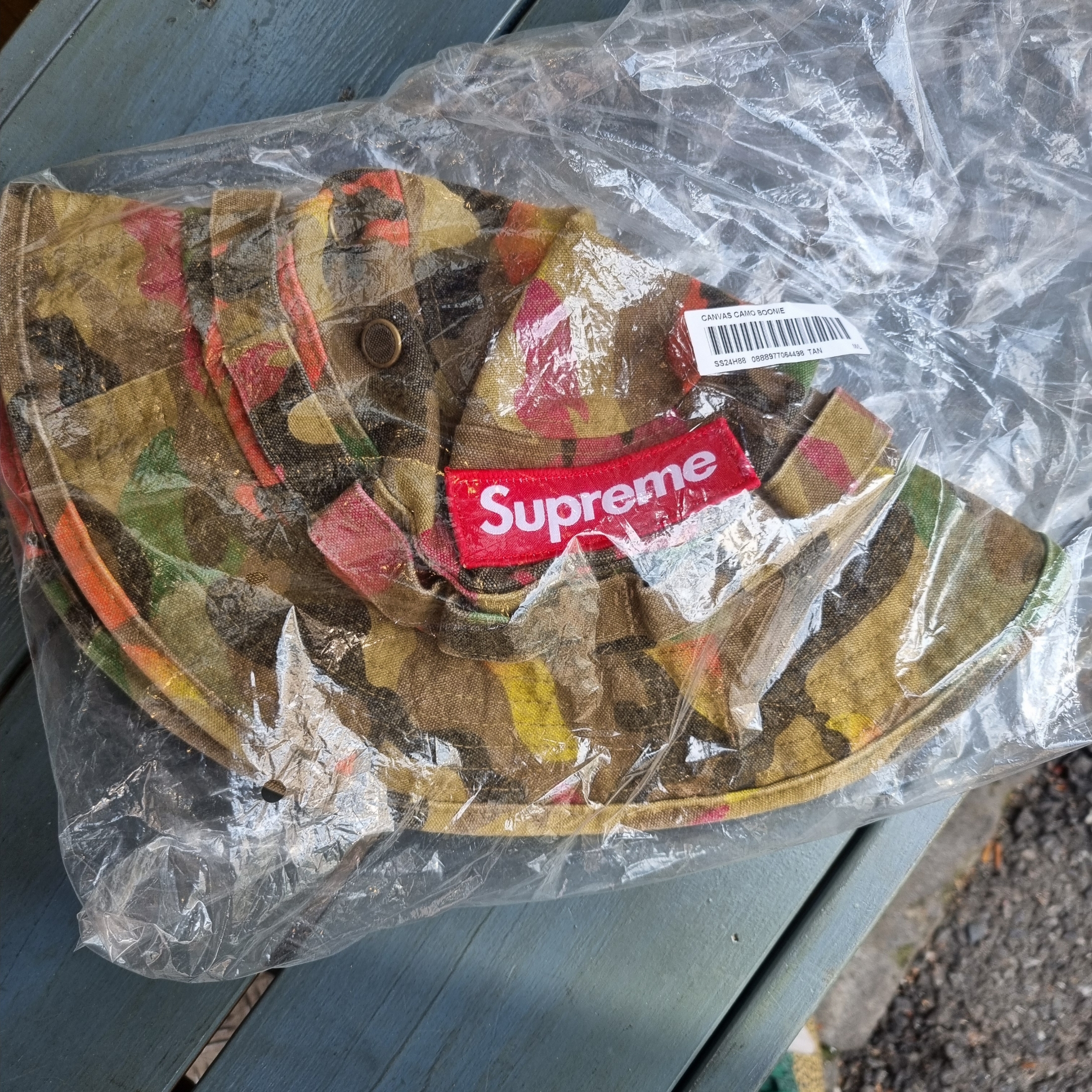 Supreme Washed Canvas Boonie Tan Camo - 24SS 착용 스타일