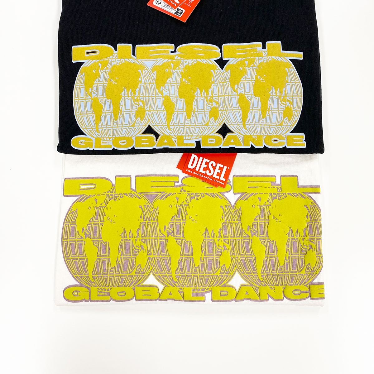 Diesel T-Diegor-L10 T-Shirt Black, Diesel T-Diegor-L10 T-Shirt White 착용 스타일 - 1