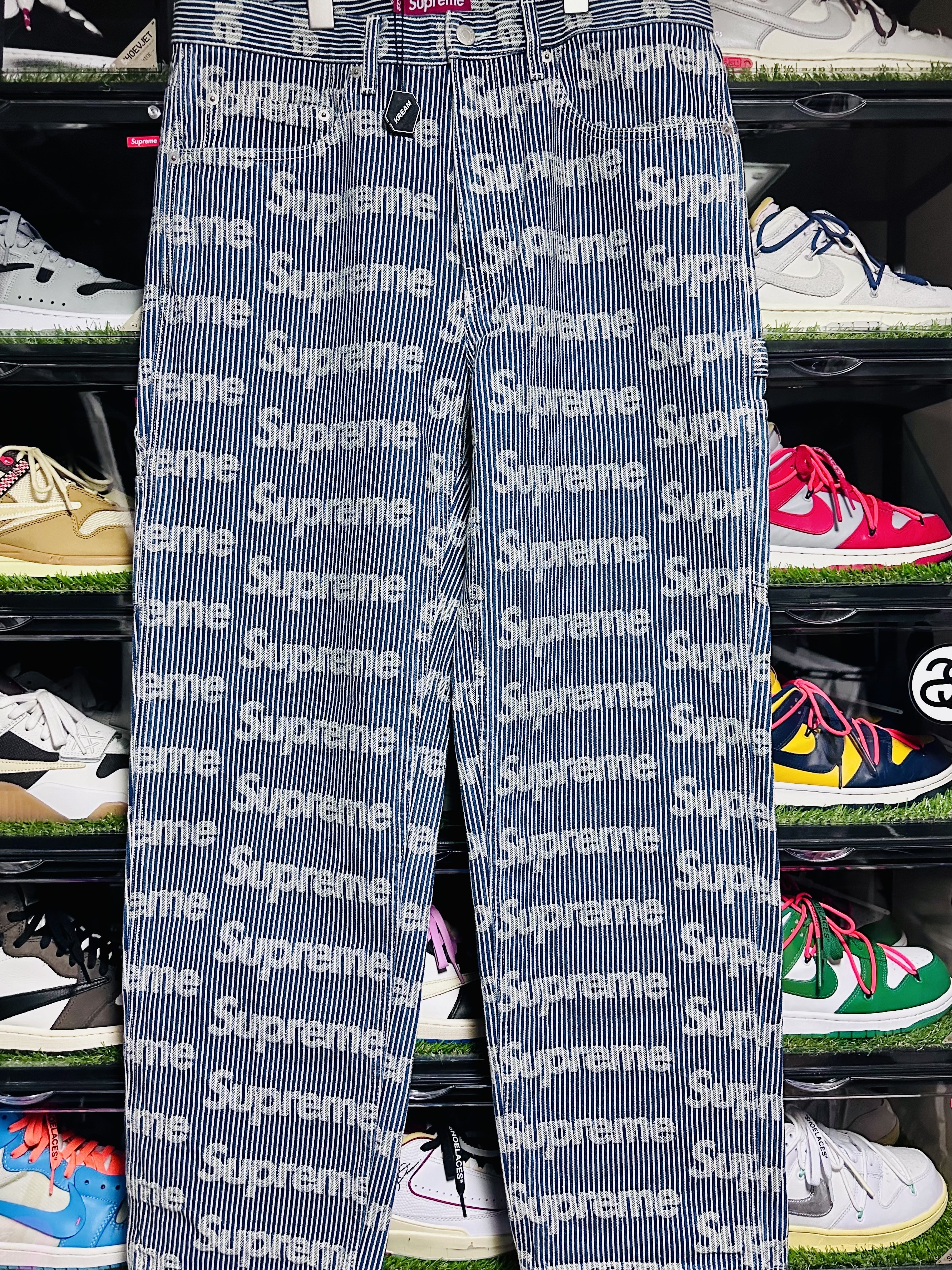 Supreme Denim Painter Pants Stripe - 24SS 착용 스타일