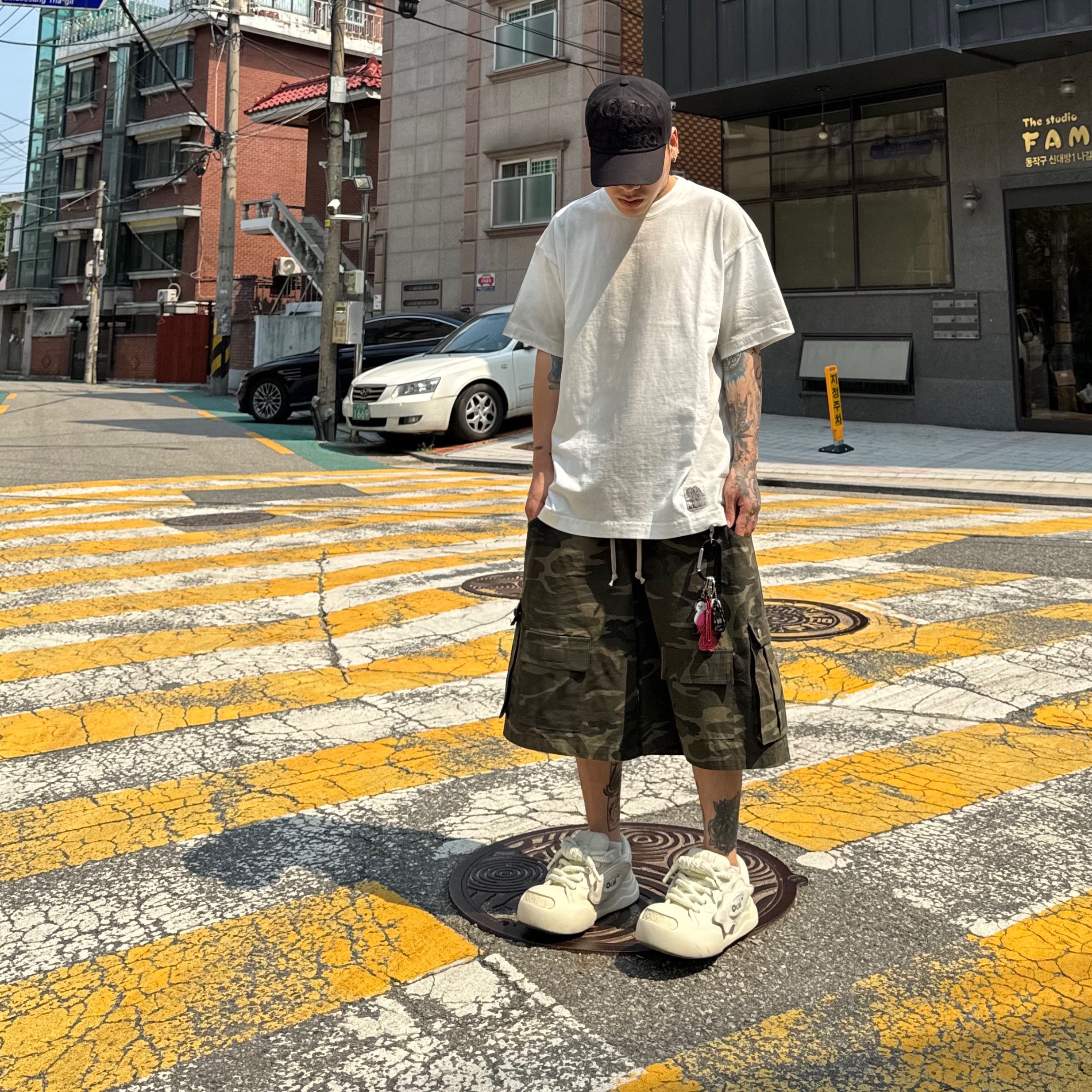 Supreme Leather Key Loop Red - 21SS 착용 스타일 - 3
