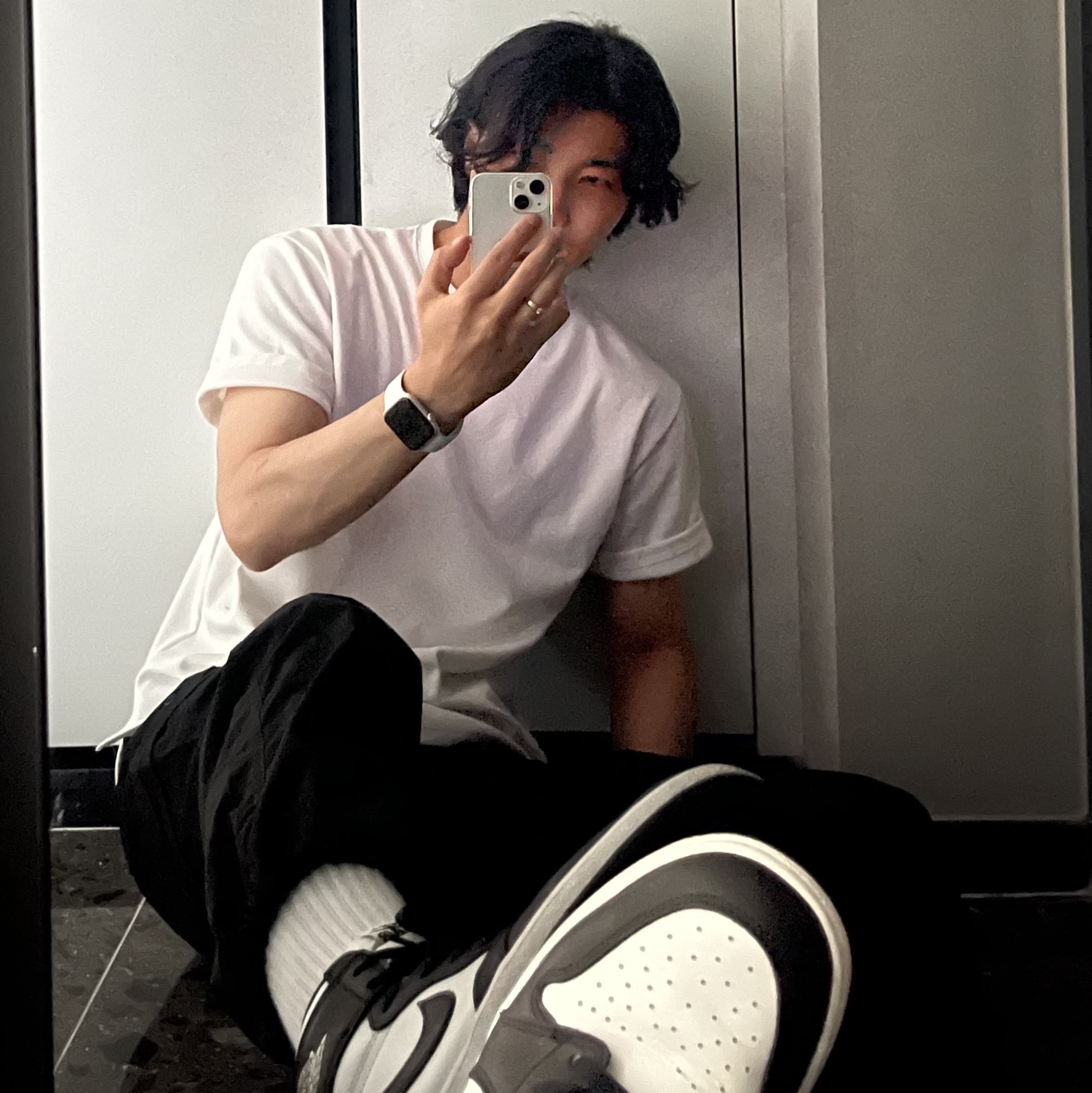 Jordan 1 High 85 Black White 착용 스타일