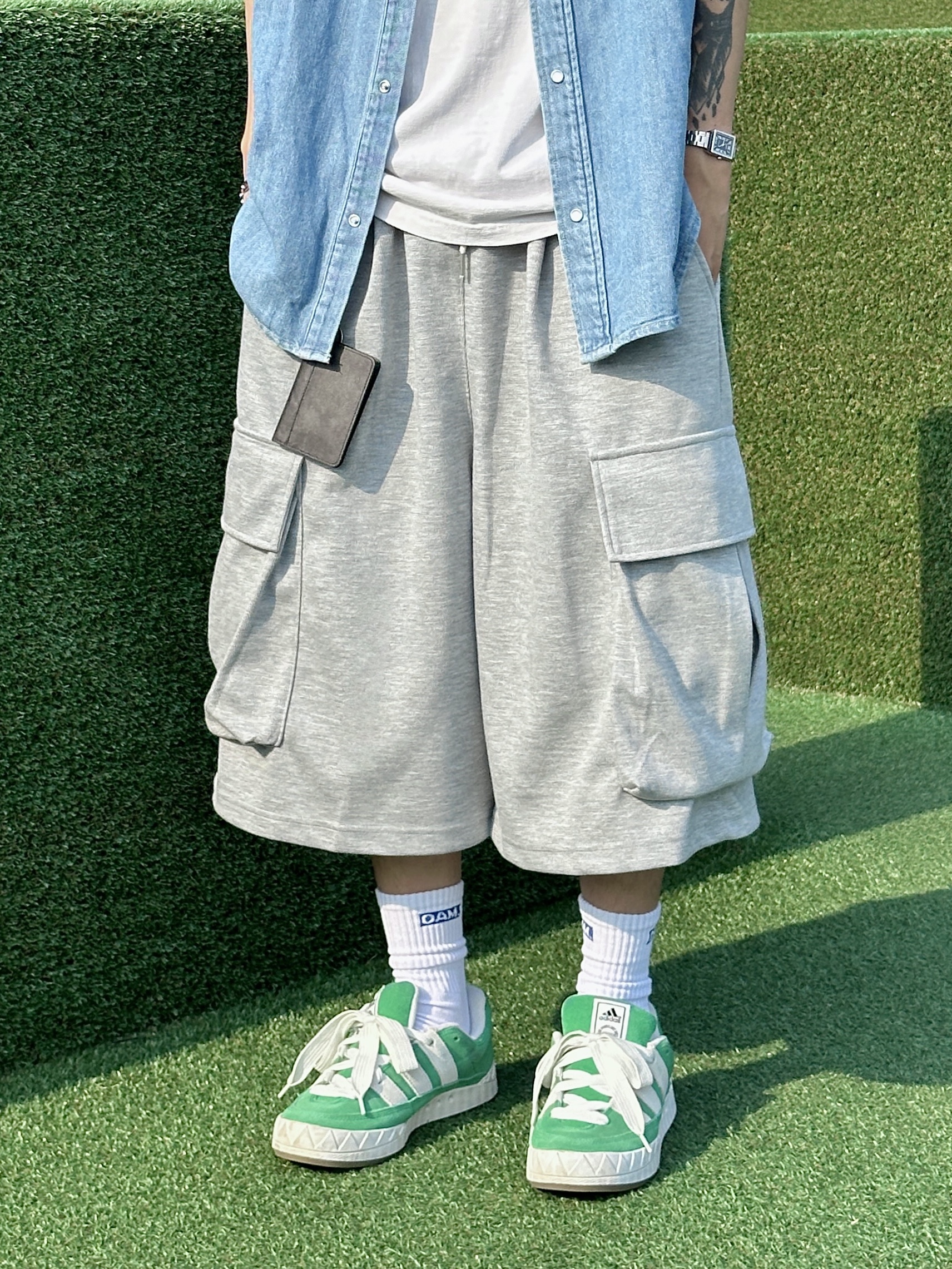 Adidas Adimatic Green 착용 스타일 - 4