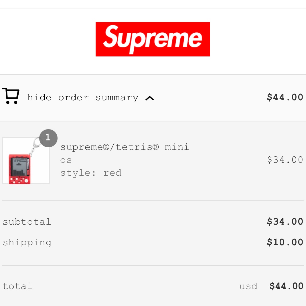 Supreme x Tetris Mini Red - 24SS (Korean Ver.) 착용 스타일