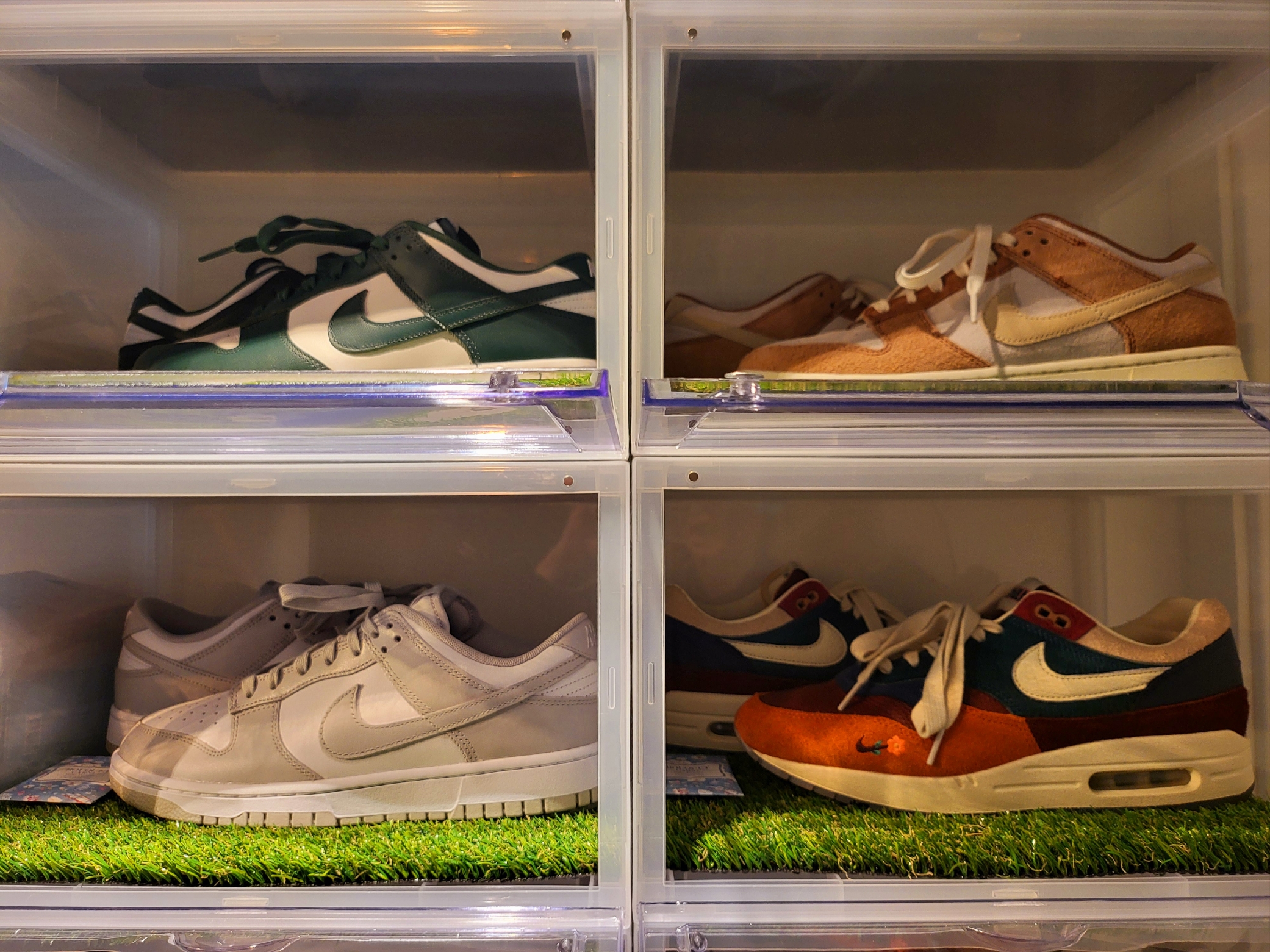 Nike Dunk Low Retro Varsity Green, Nike Dunk Low Pro Premium Medium Curry 착용 스타일